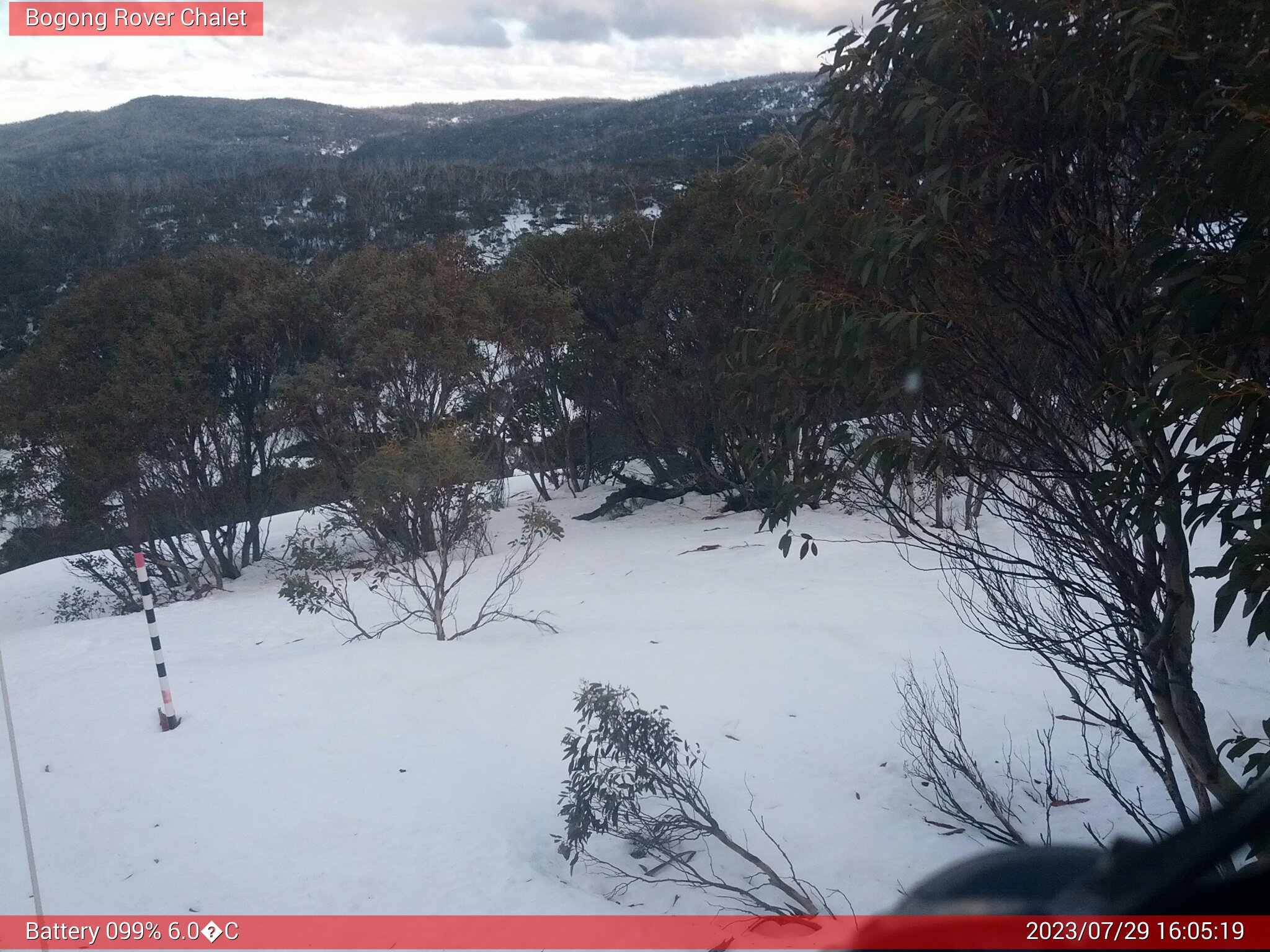 Bogong Web Cam 4:05pm Saturday 29th of July 2023