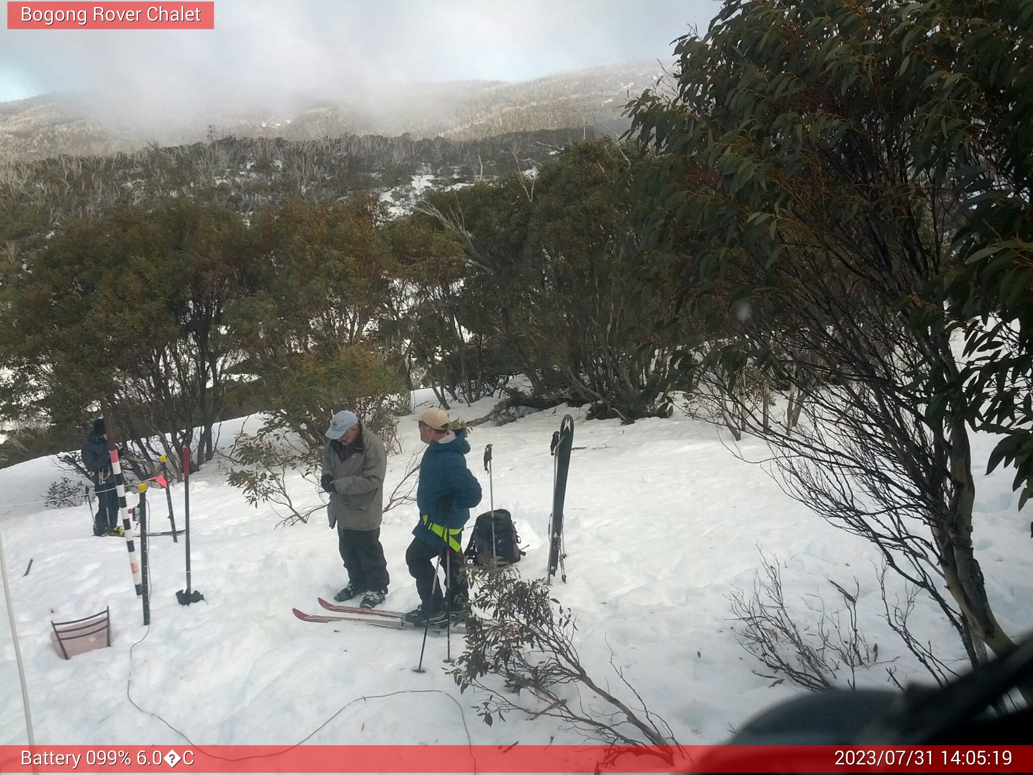 Bogong Web Cam 2:05pm Monday 31st of July 2023