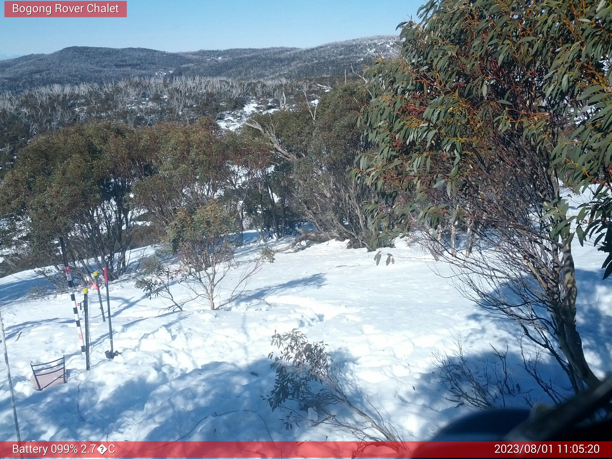 Bogong Web Cam 11:05am Tuesday 1st of August 2023