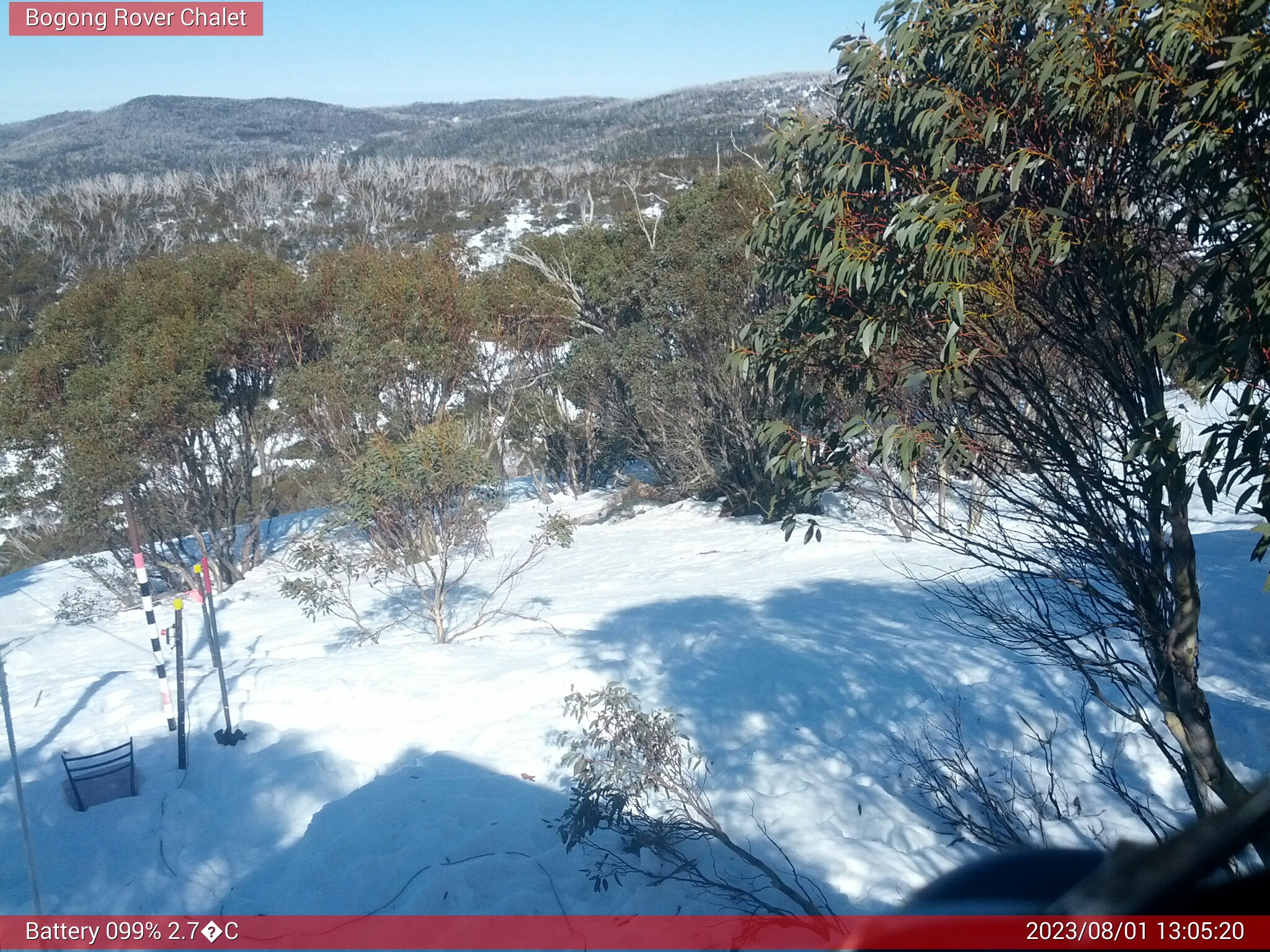 Bogong Web Cam 1:05pm Tuesday 1st of August 2023