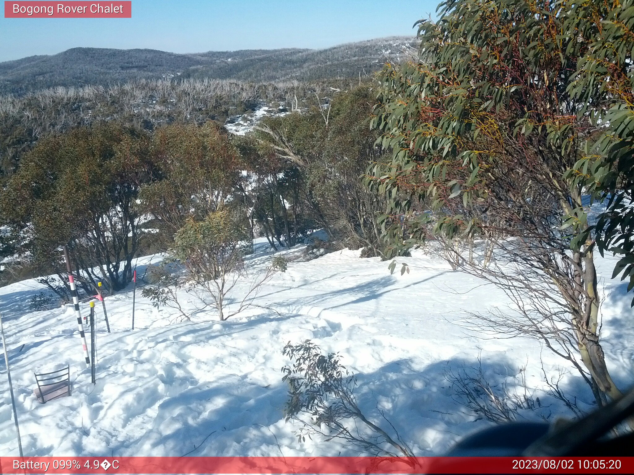 Bogong Web Cam 10:05am Wednesday 2nd of August 2023