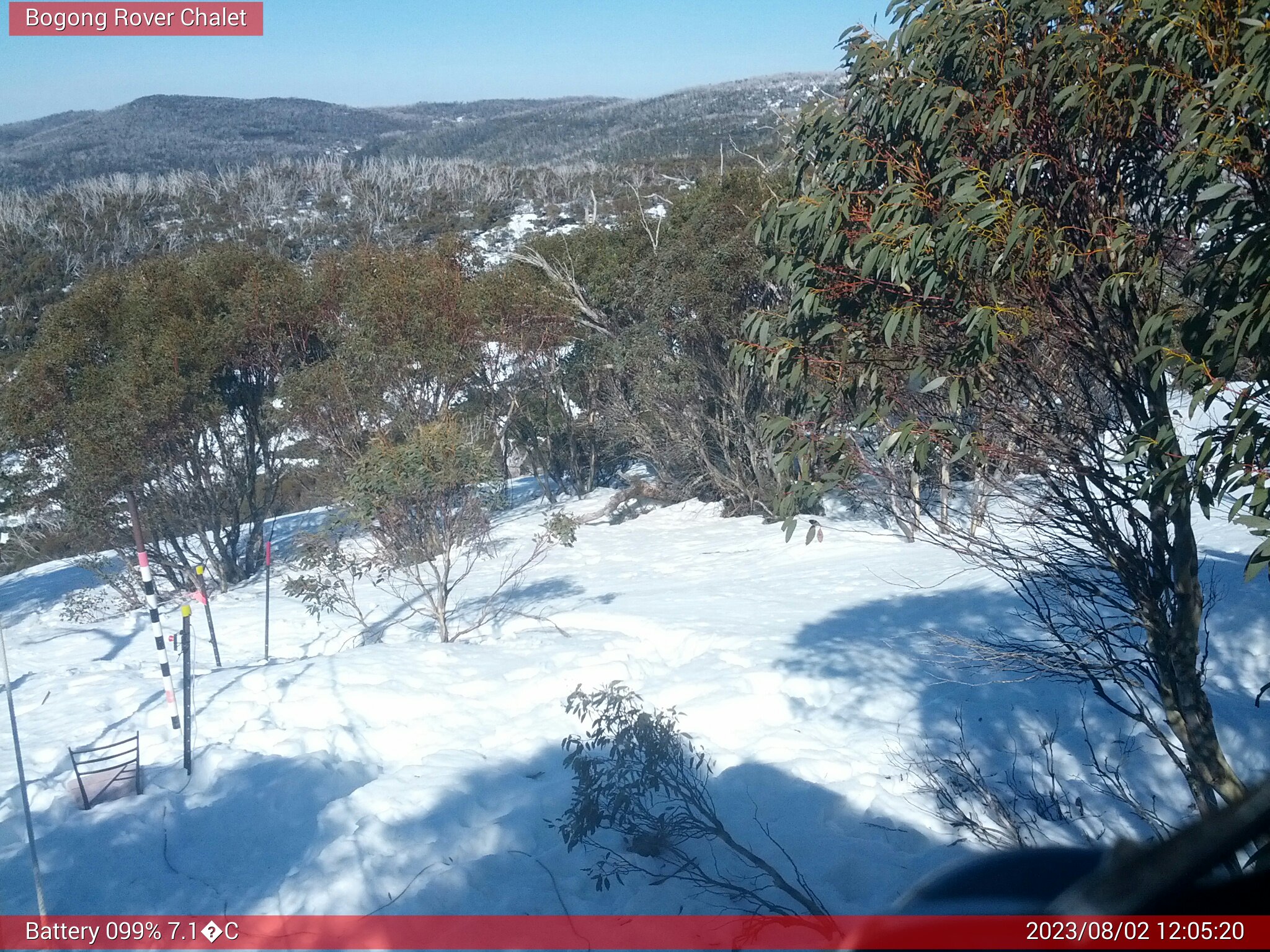 Bogong Web Cam 12:05pm Wednesday 2nd of August 2023