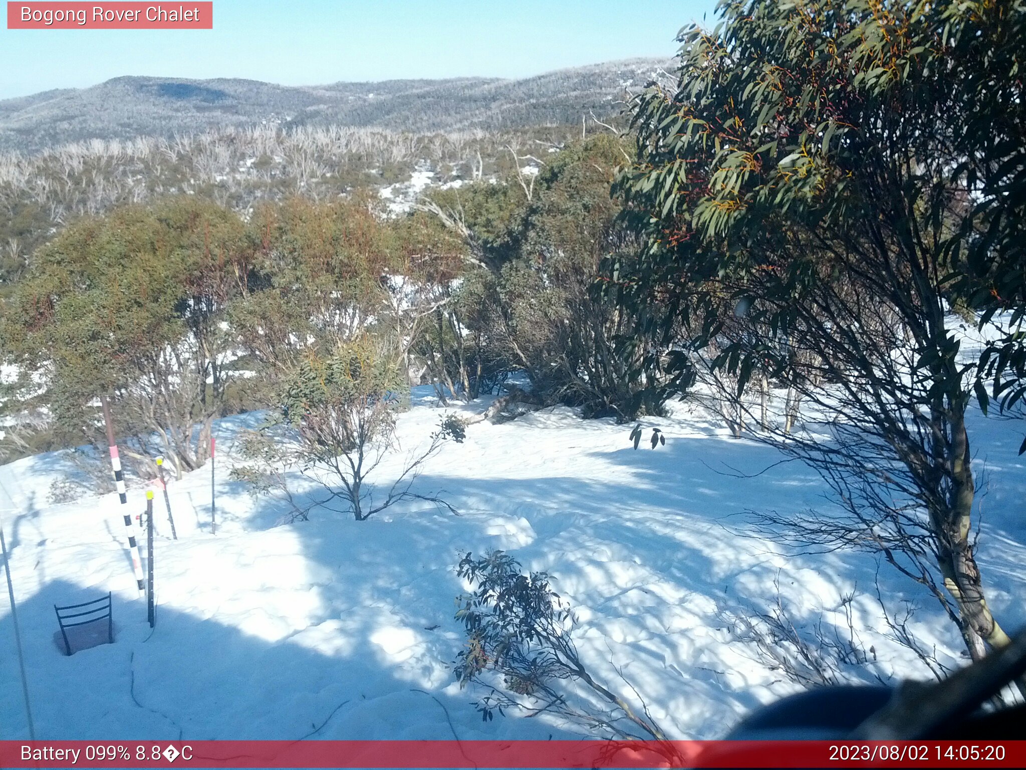 Bogong Web Cam 2:05pm Wednesday 2nd of August 2023