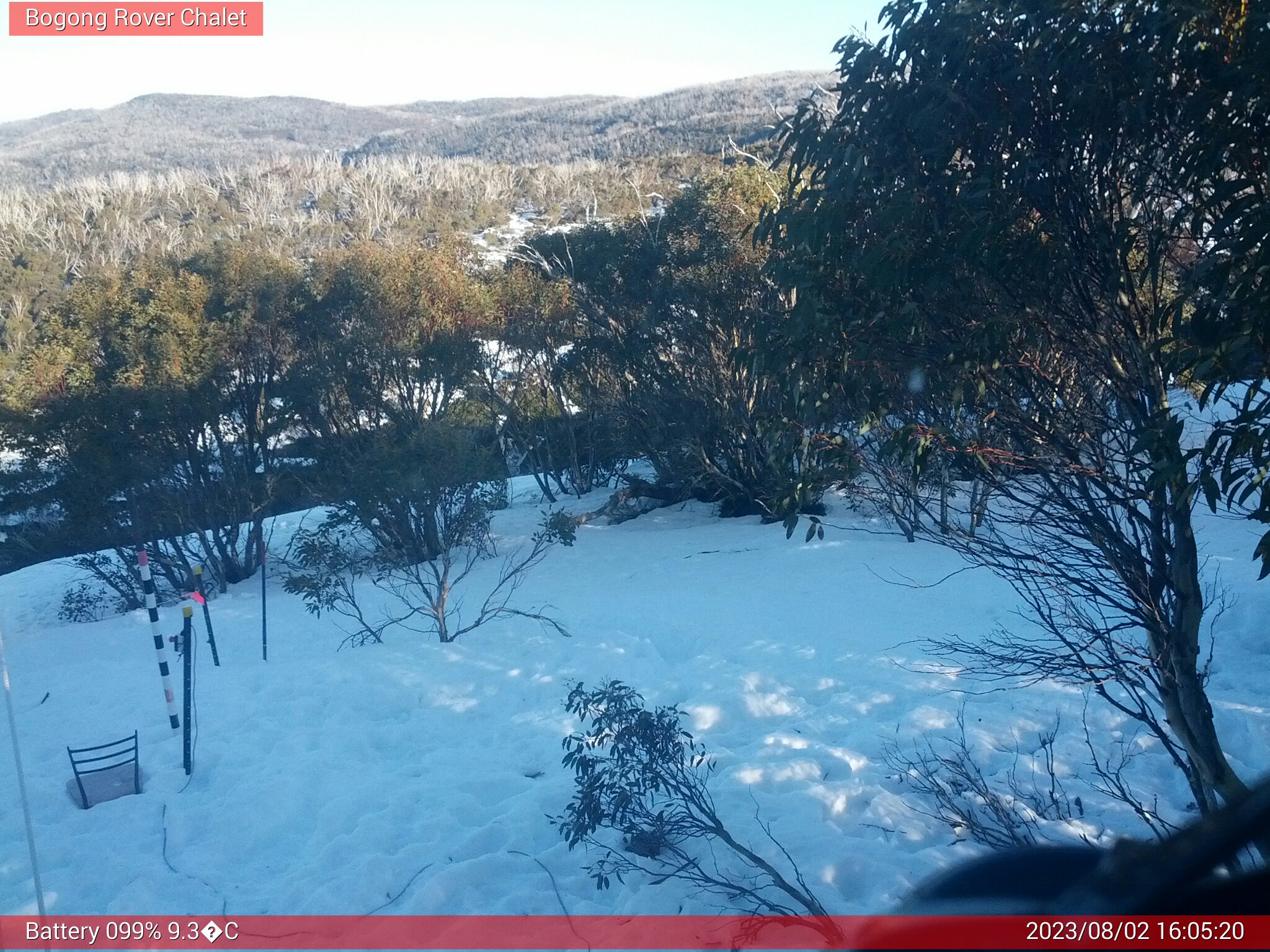 Bogong Web Cam 4:05pm Wednesday 2nd of August 2023