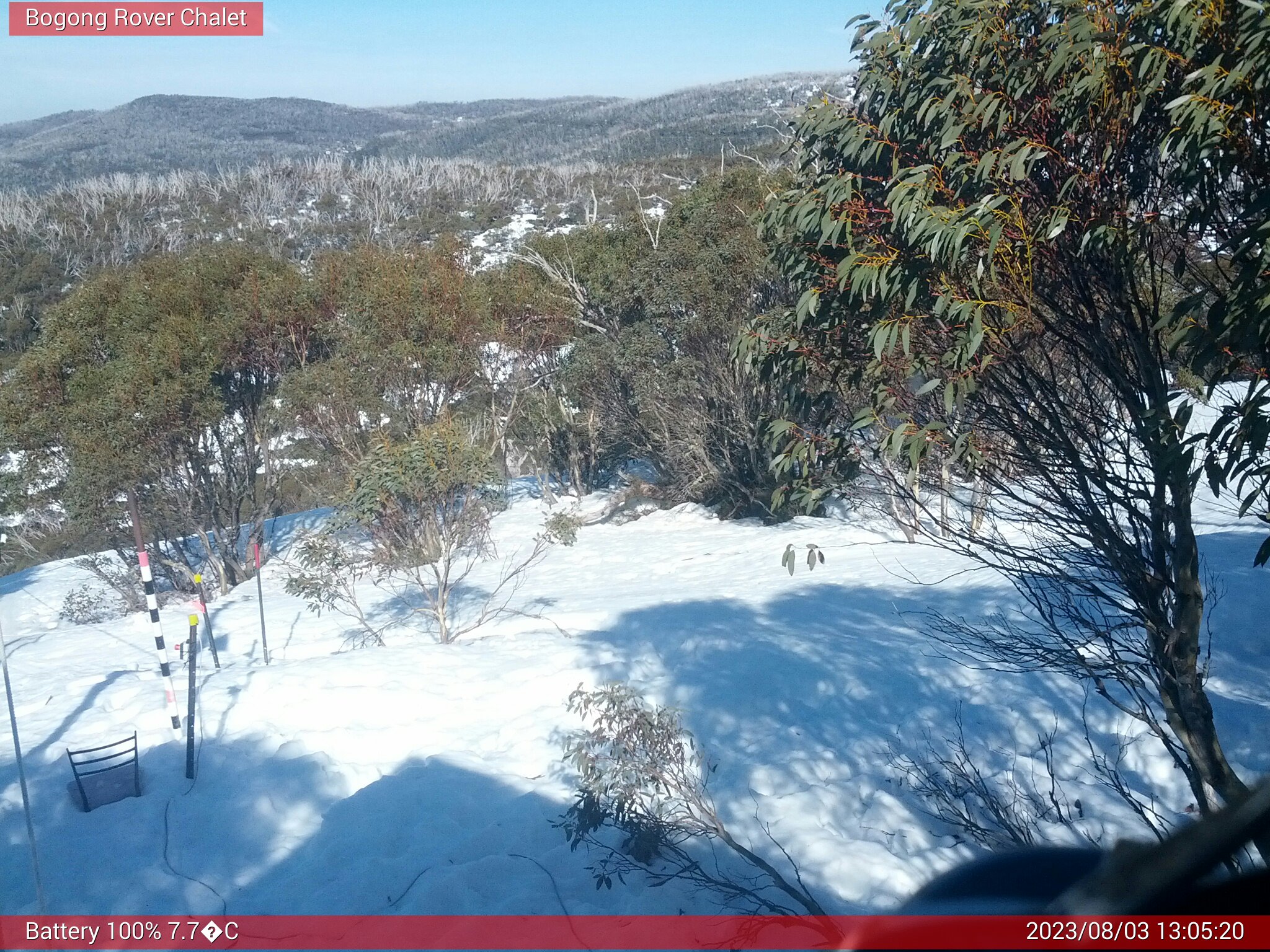 Bogong Web Cam 1:05pm Thursday 3rd of August 2023