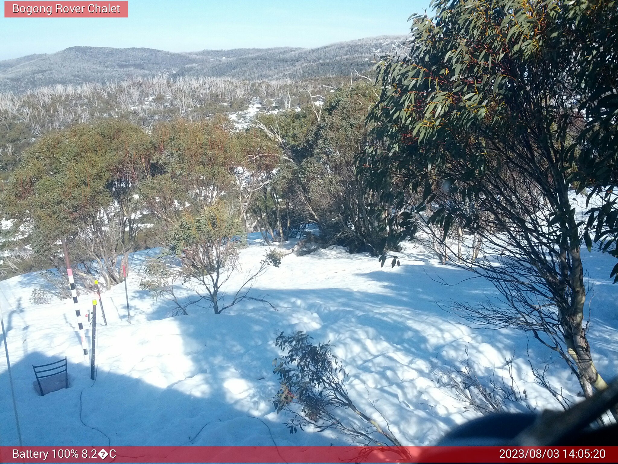 Bogong Web Cam 2:05pm Thursday 3rd of August 2023