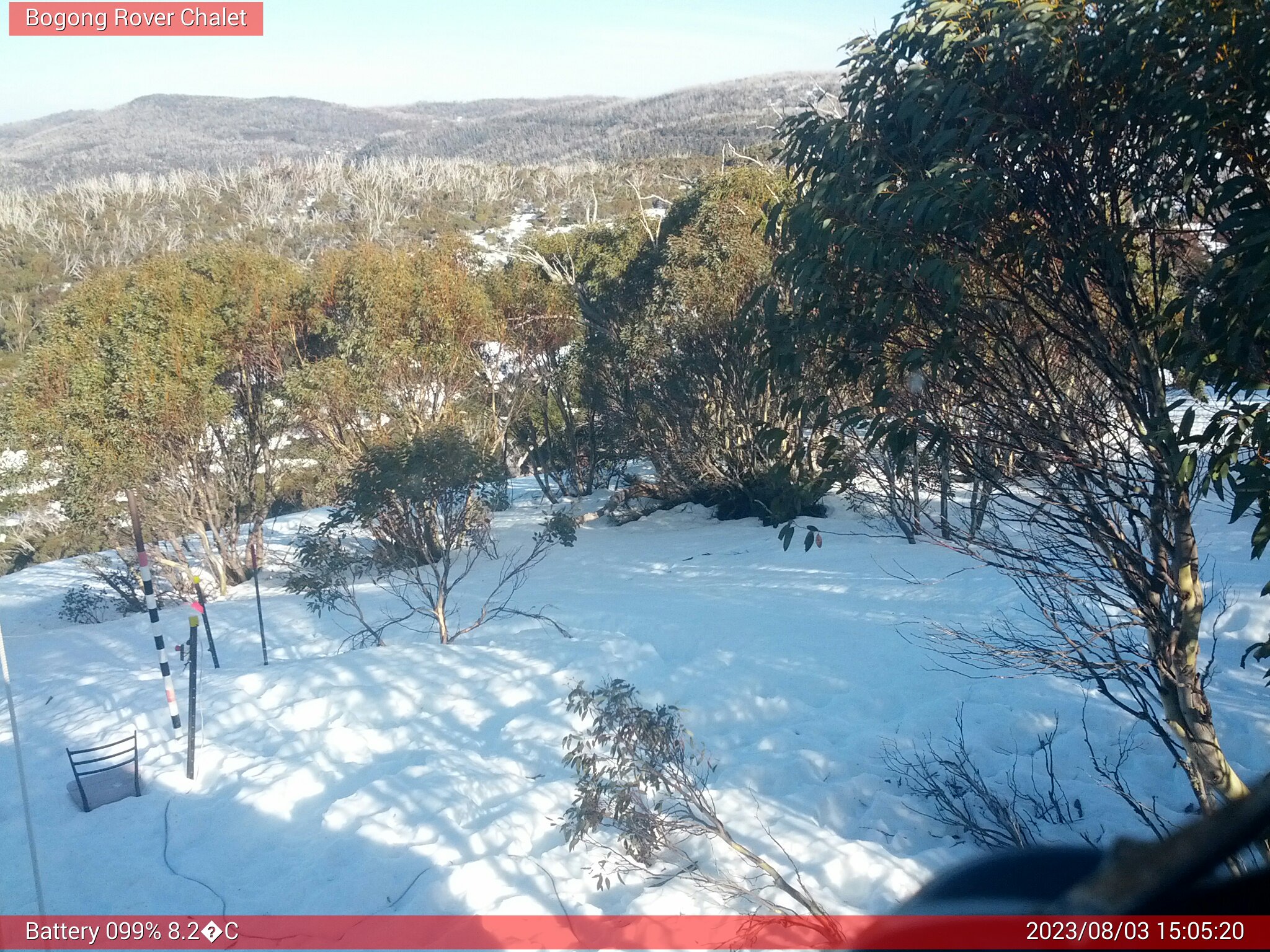 Bogong Web Cam 3:05pm Thursday 3rd of August 2023