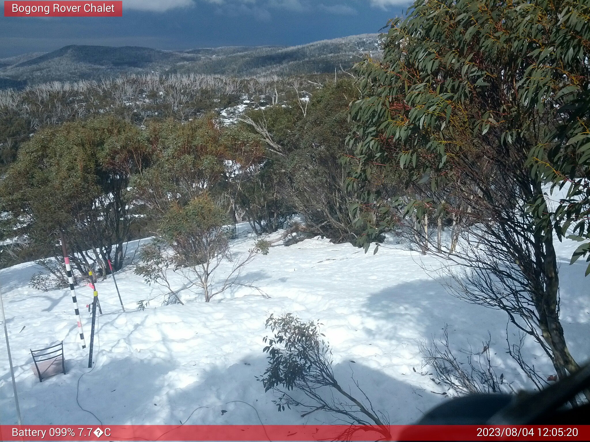 Bogong Web Cam 12:05pm Friday 4th of August 2023