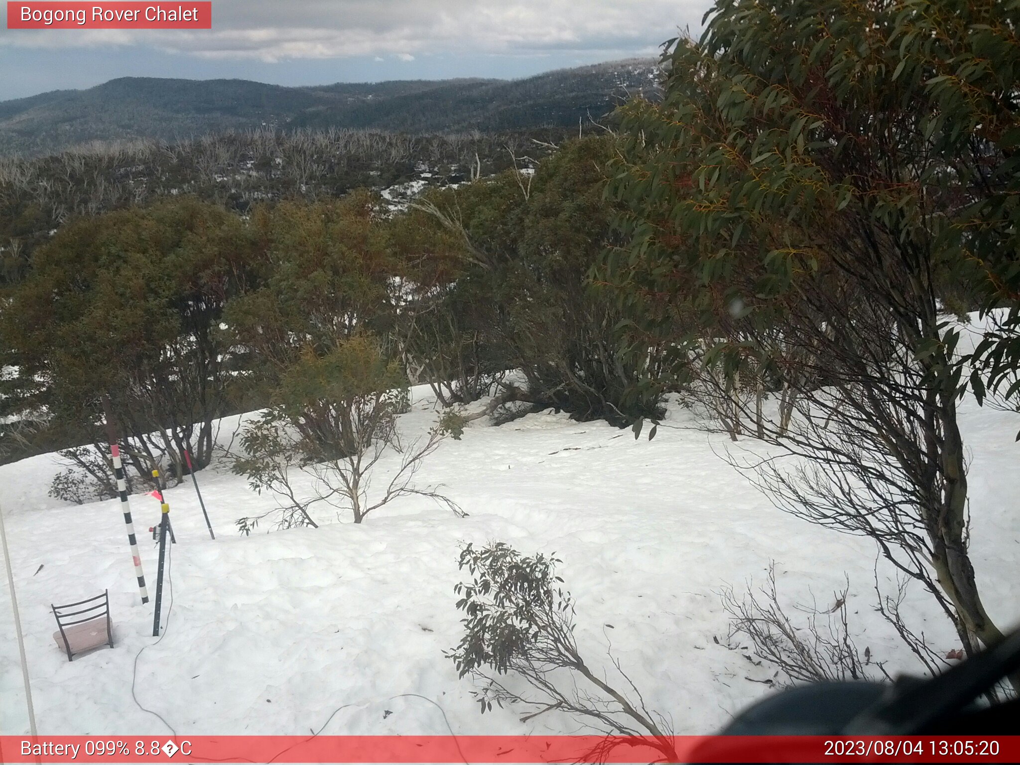 Bogong Web Cam 1:05pm Friday 4th of August 2023