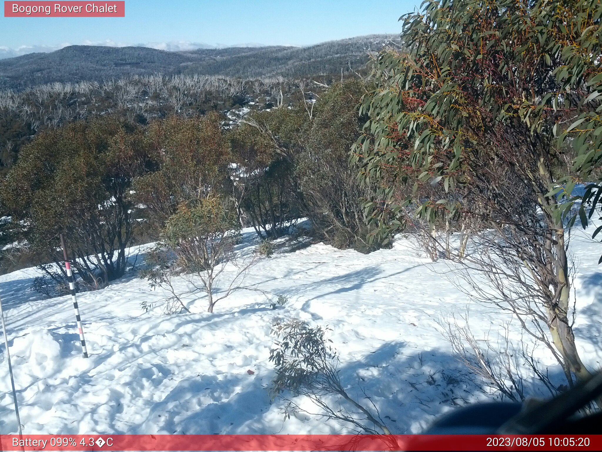 Bogong Web Cam 10:05am Saturday 5th of August 2023