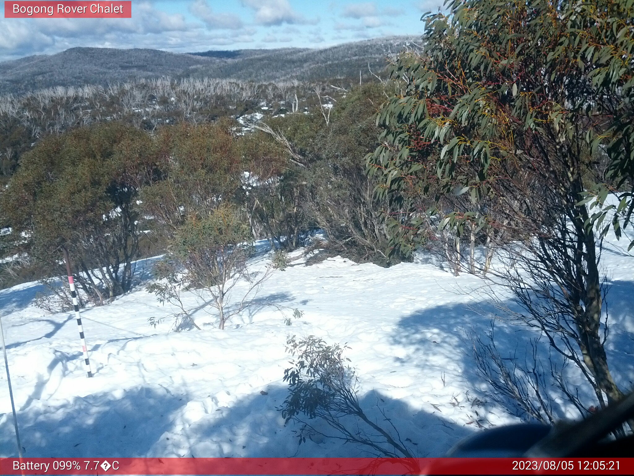 Bogong Web Cam 12:05pm Saturday 5th of August 2023