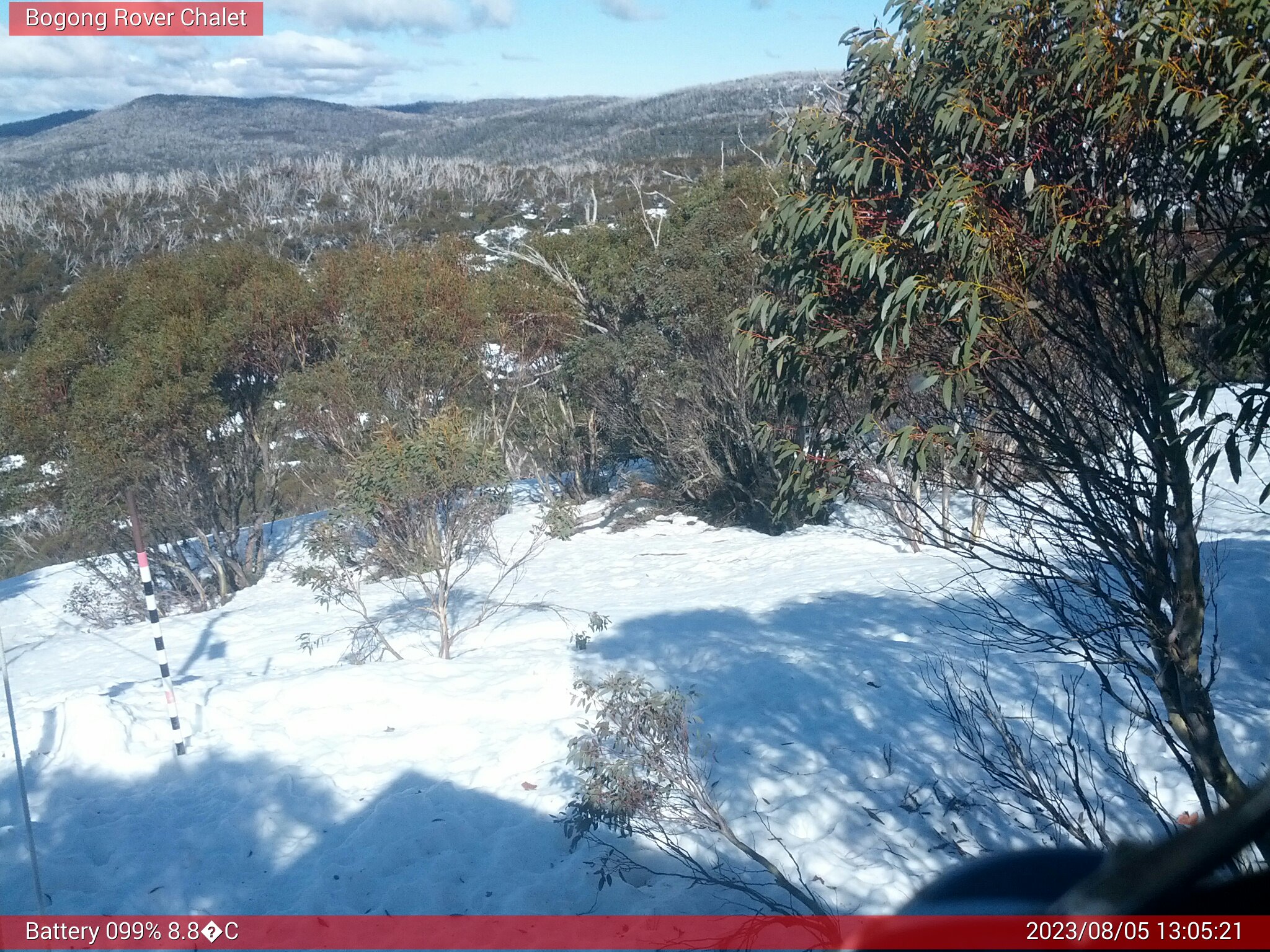 Bogong Web Cam 1:05pm Saturday 5th of August 2023