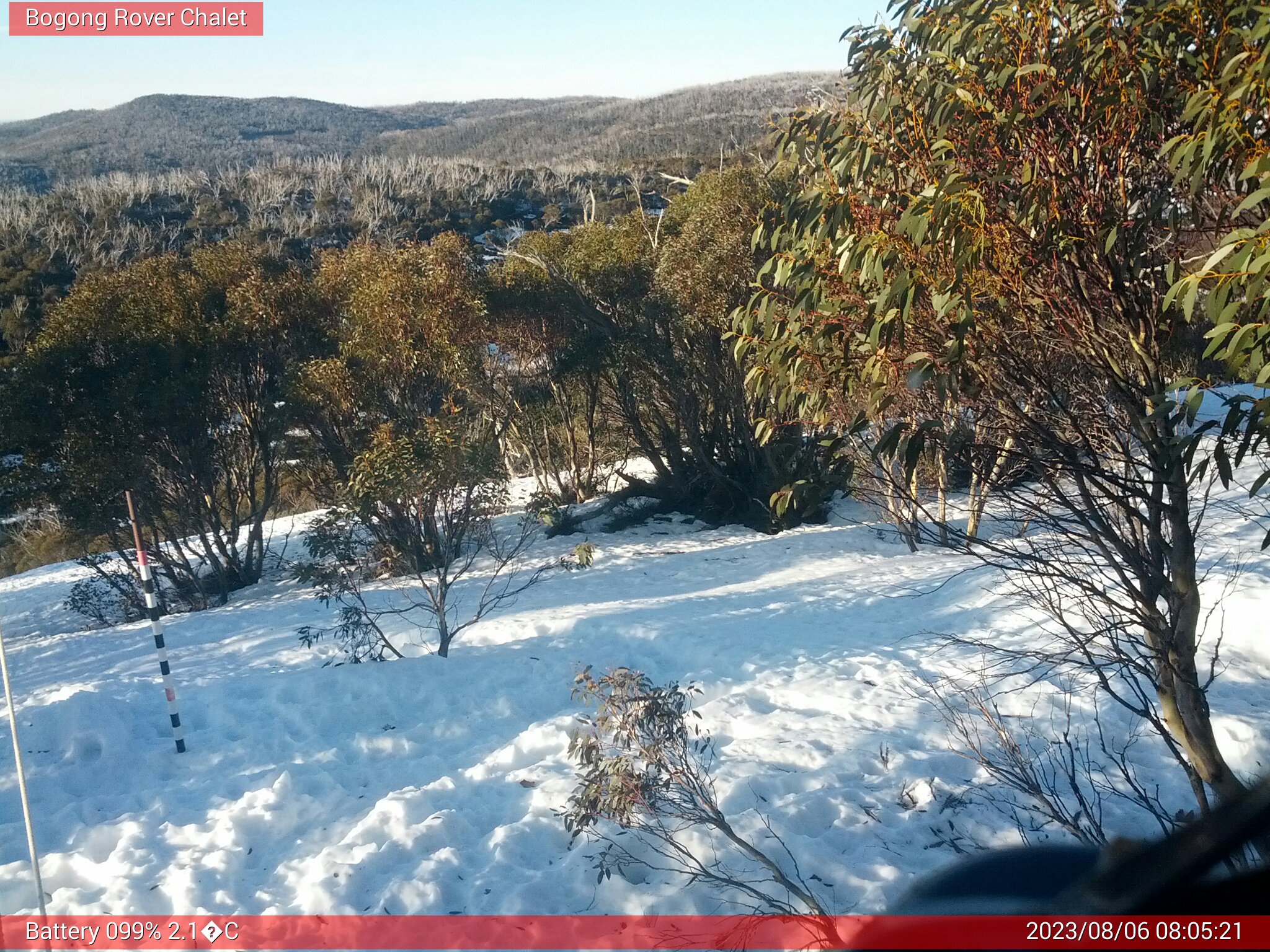 Bogong Web Cam 8:05am Sunday 6th of August 2023