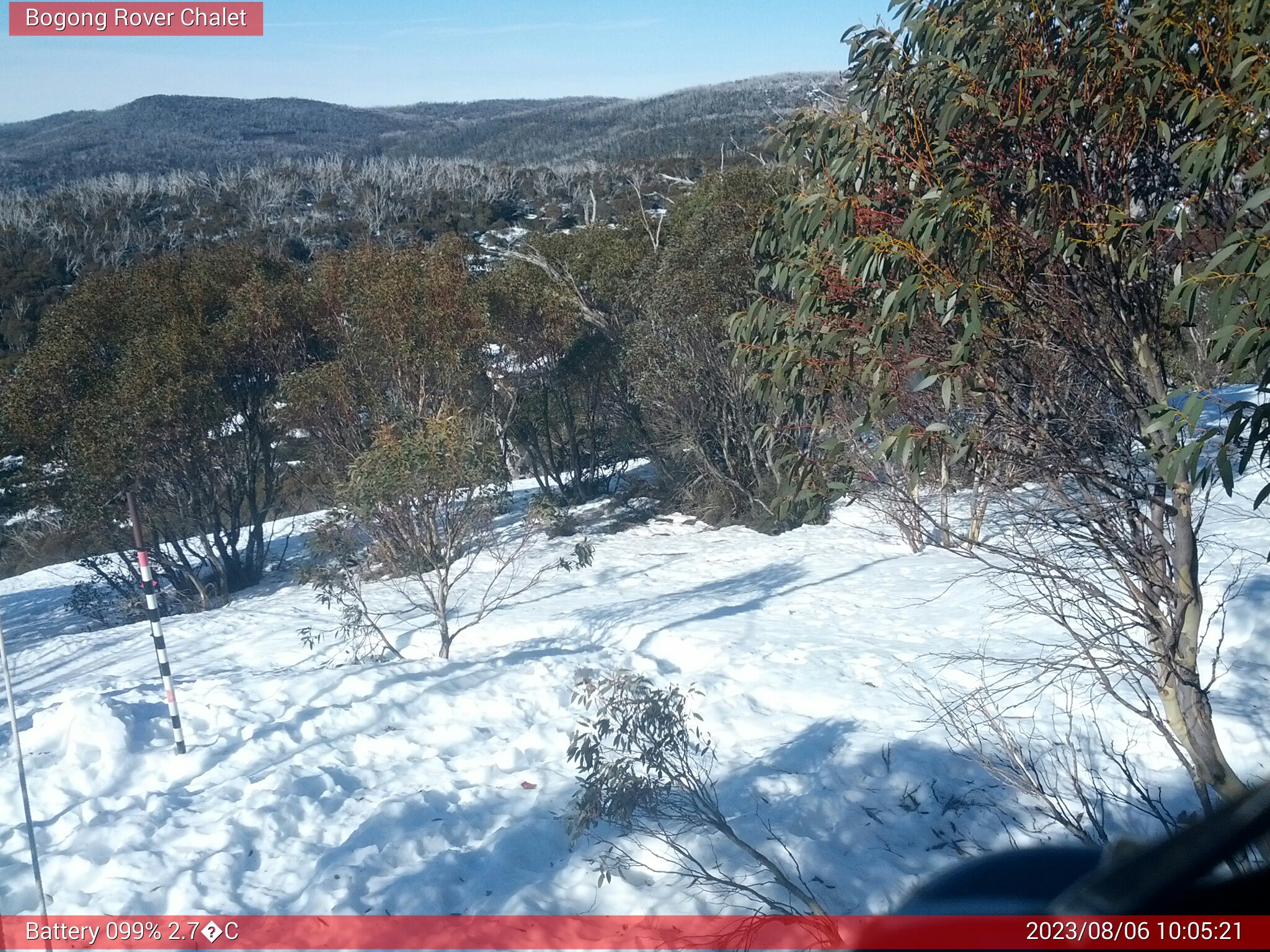 Bogong Web Cam 10:05am Sunday 6th of August 2023