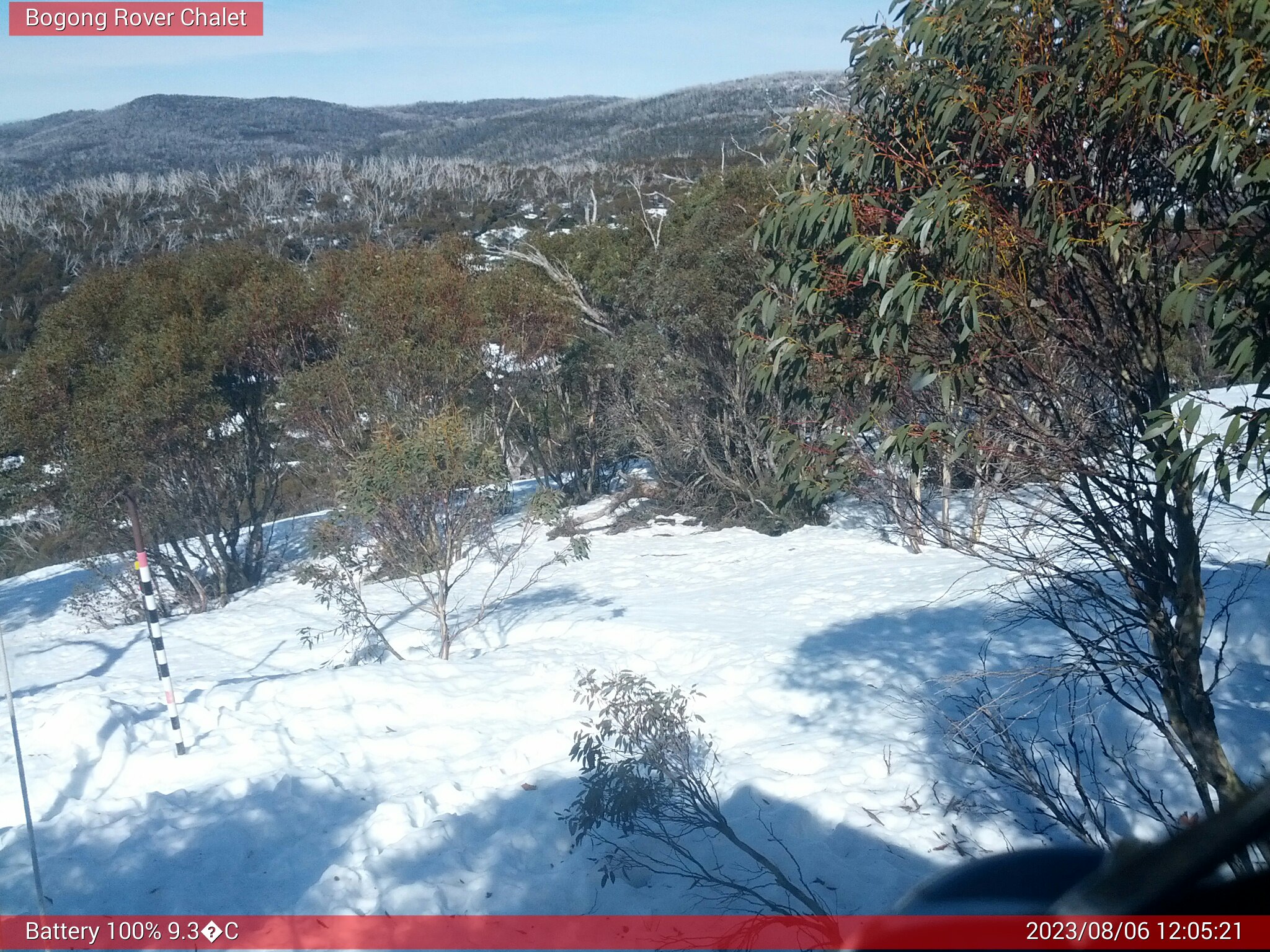 Bogong Web Cam 12:05pm Sunday 6th of August 2023