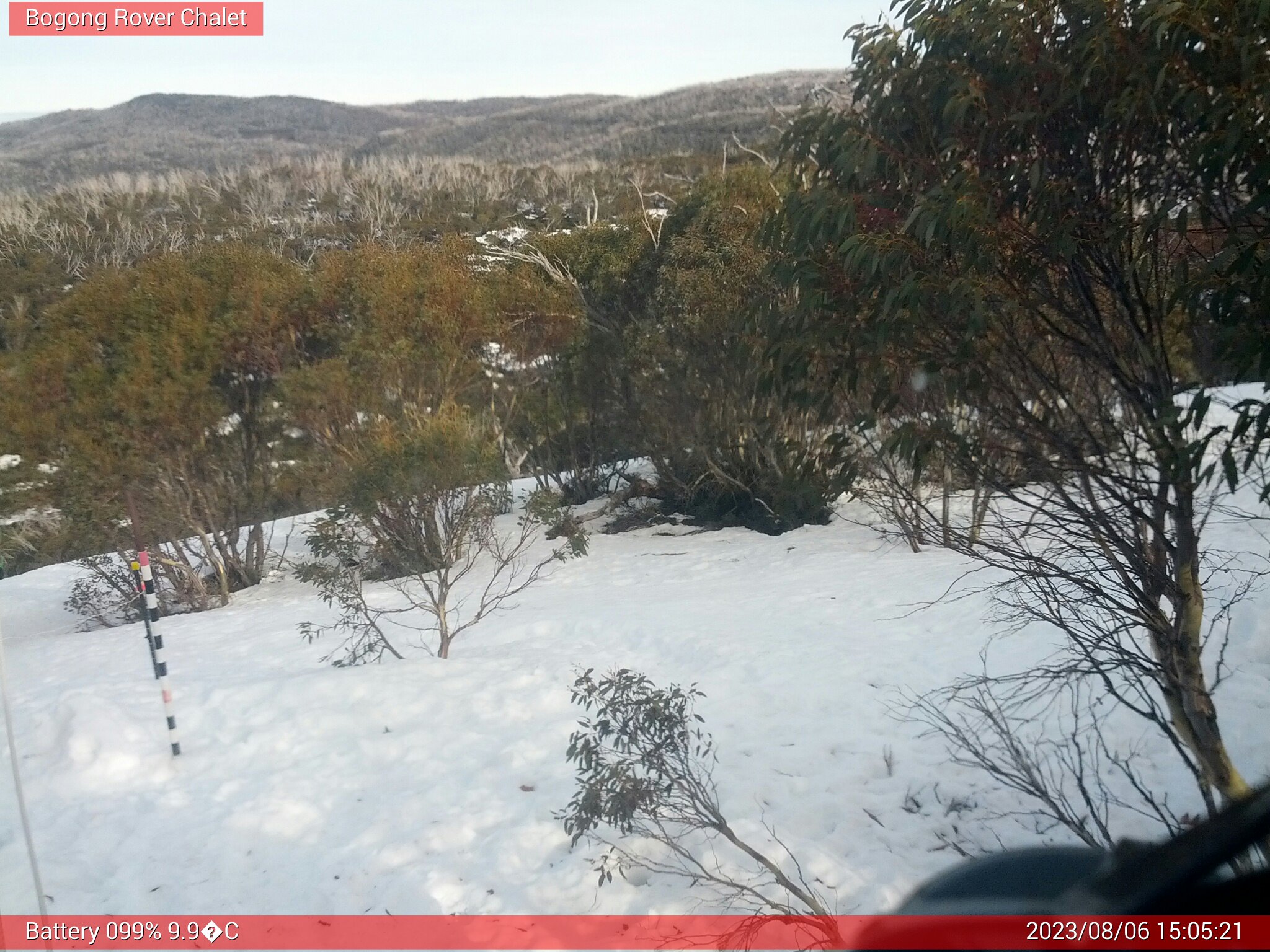 Bogong Web Cam 3:05pm Sunday 6th of August 2023