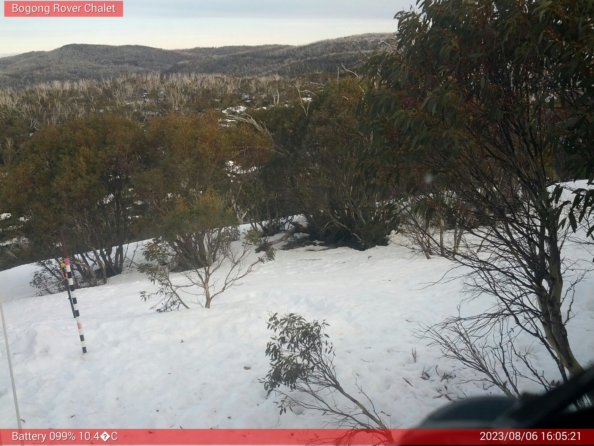 Bogong Web Cam 4:05pm Sunday 6th of August 2023