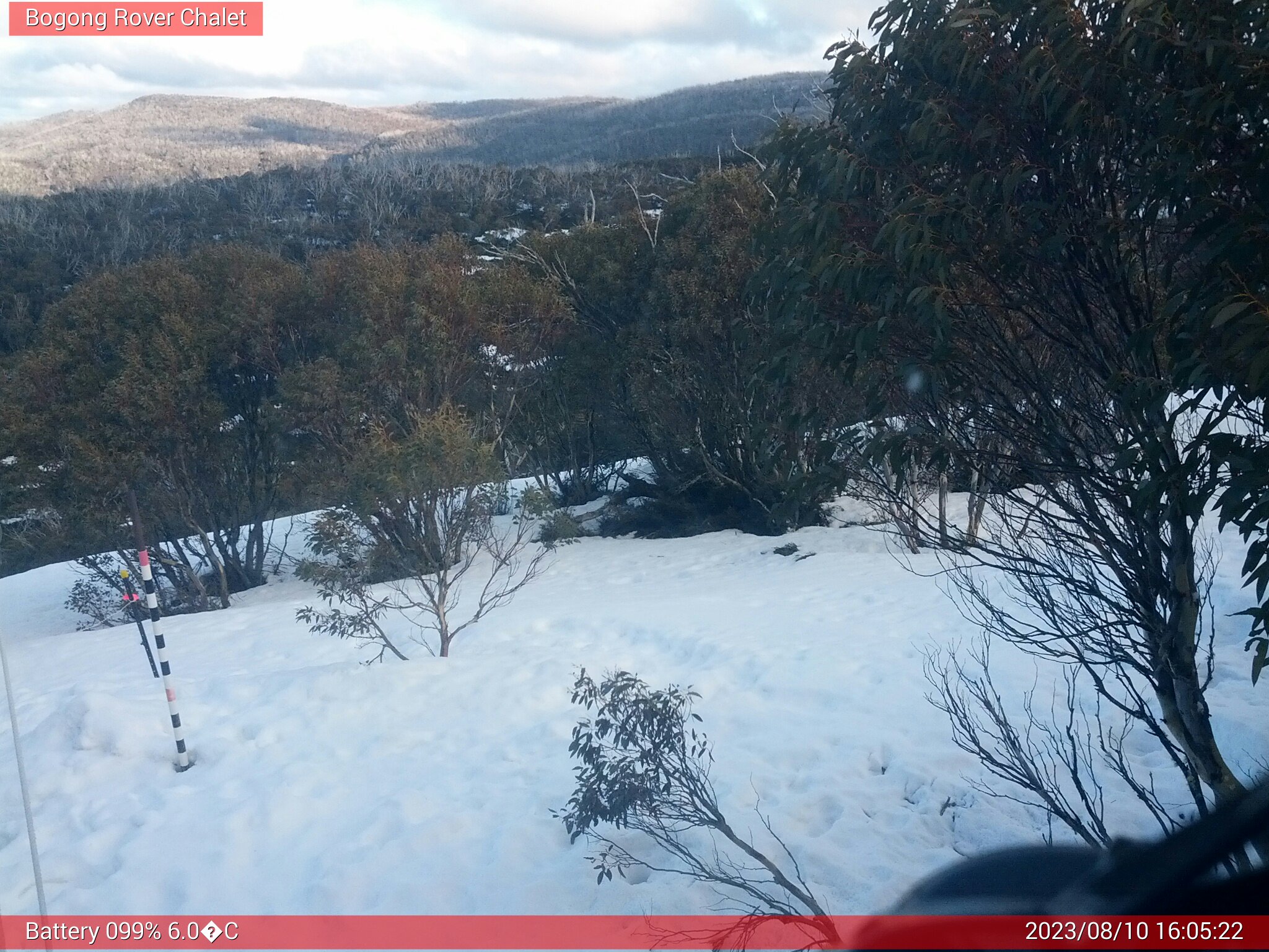 Bogong Web Cam 4:05pm Thursday 10th of August 2023