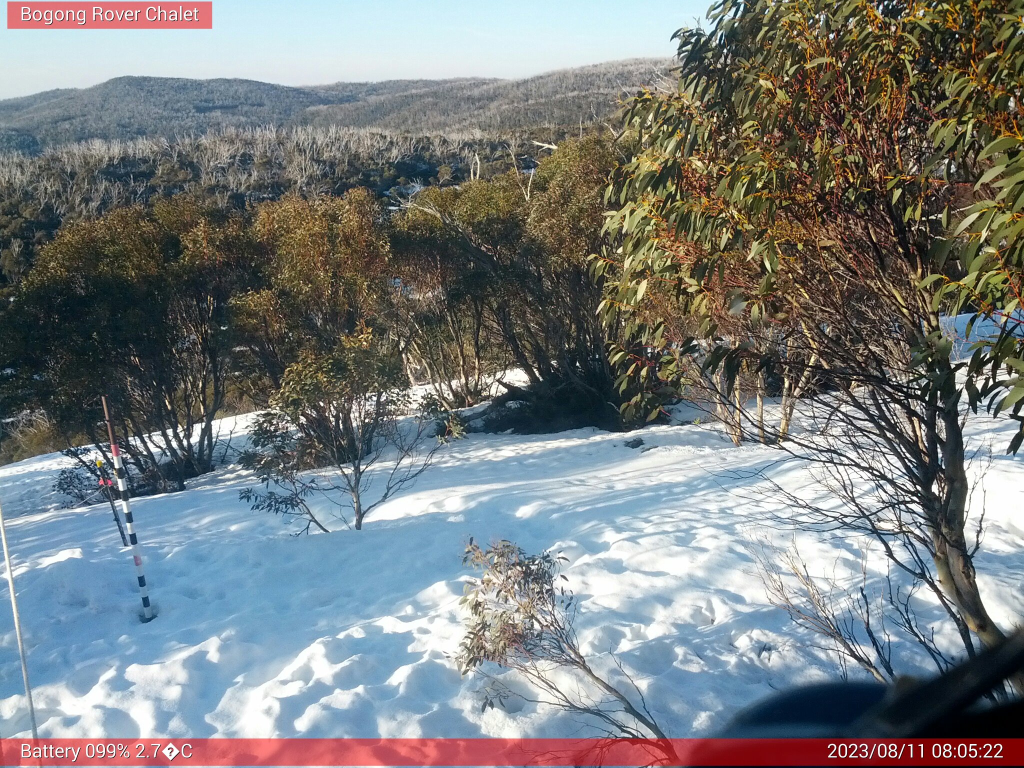 Bogong Web Cam 8:05am Friday 11th of August 2023