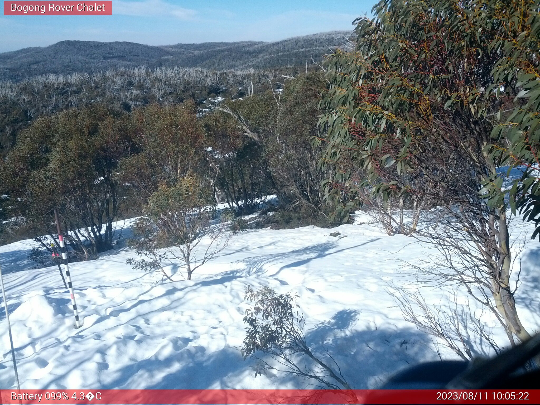 Bogong Web Cam 10:05am Friday 11th of August 2023