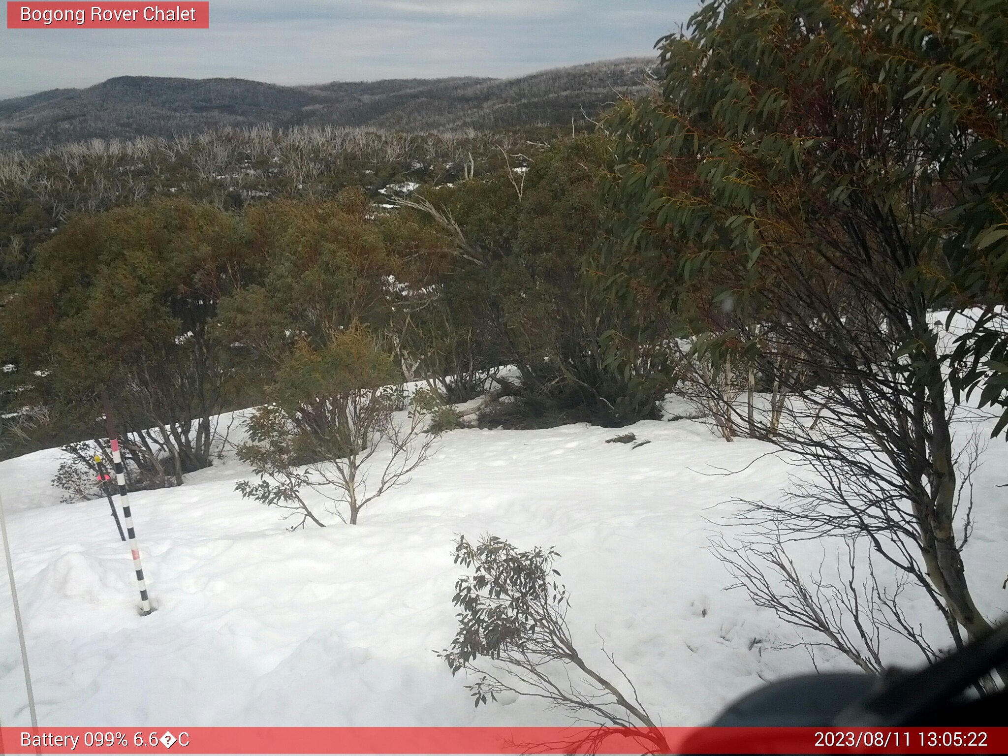 Bogong Web Cam 1:05pm Friday 11th of August 2023