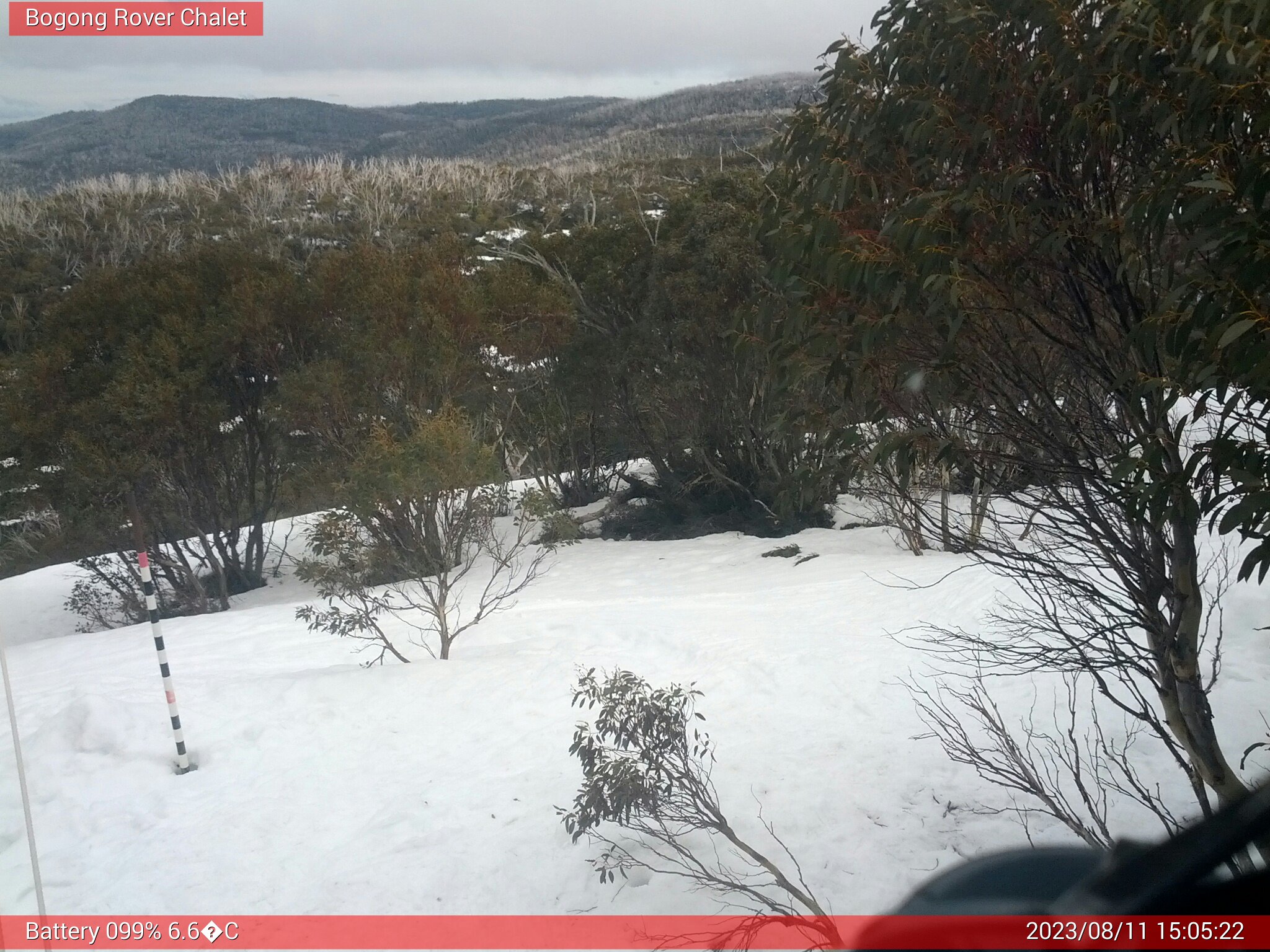 Bogong Web Cam 3:05pm Friday 11th of August 2023