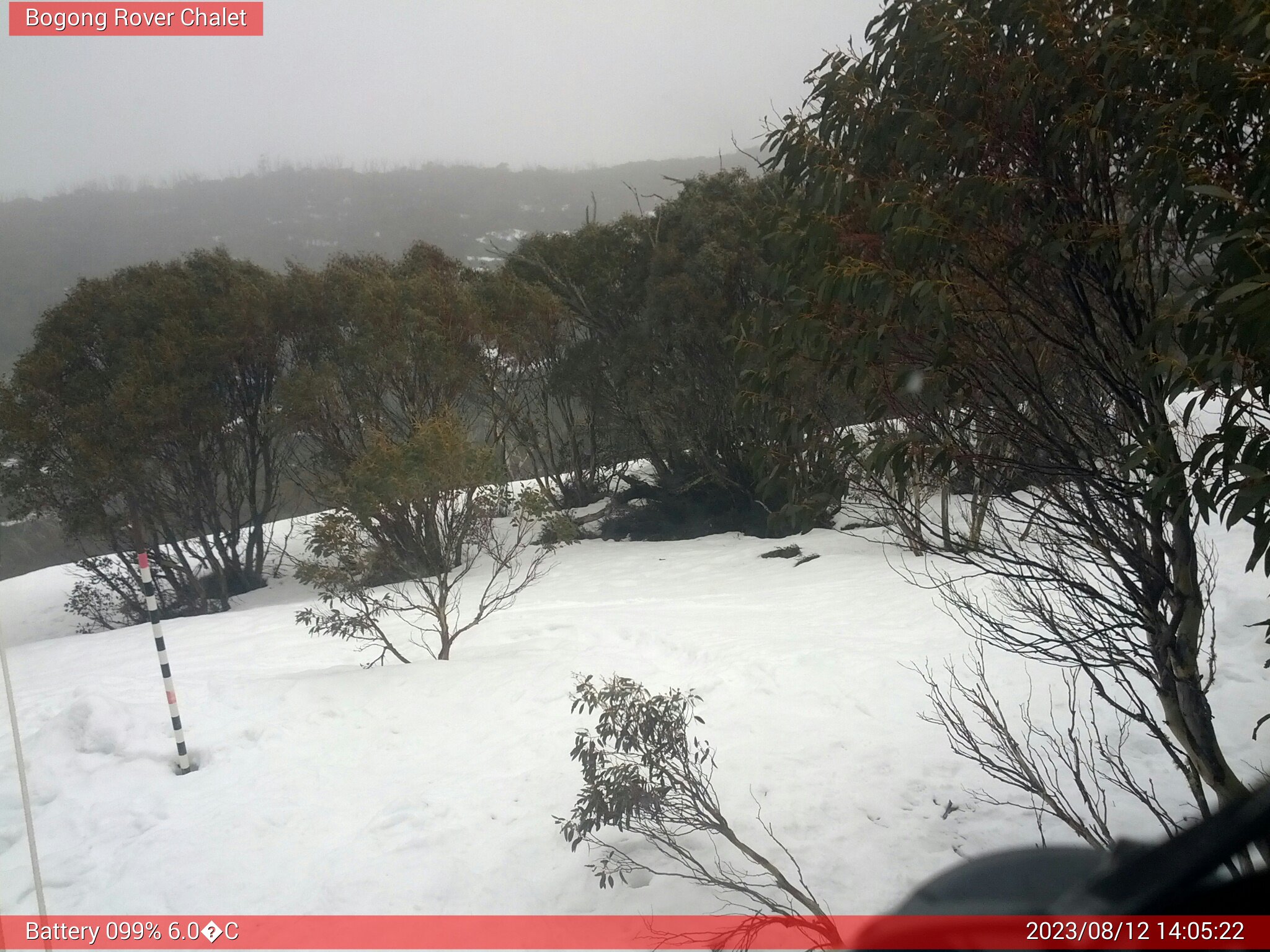 Bogong Web Cam 2:05pm Saturday 12th of August 2023