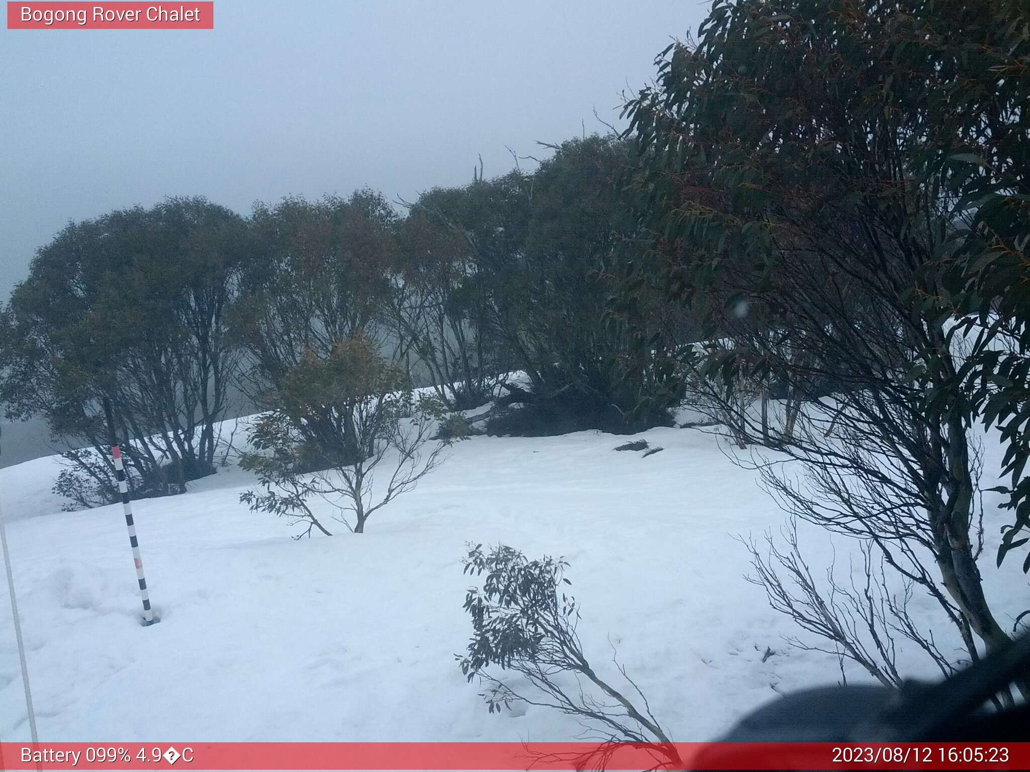 Bogong Web Cam 4:05pm Saturday 12th of August 2023