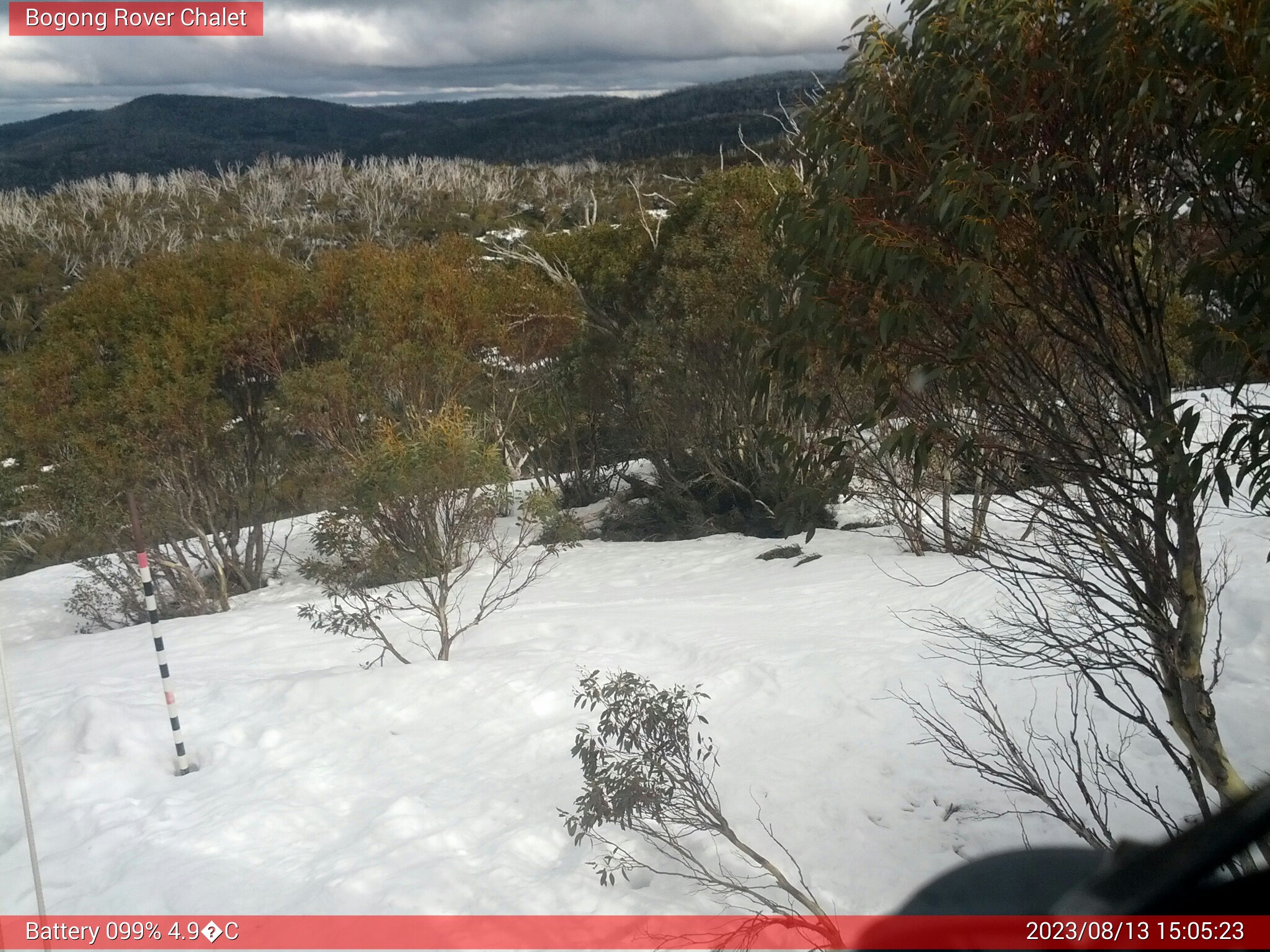 Bogong Web Cam 3:05pm Sunday 13th of August 2023