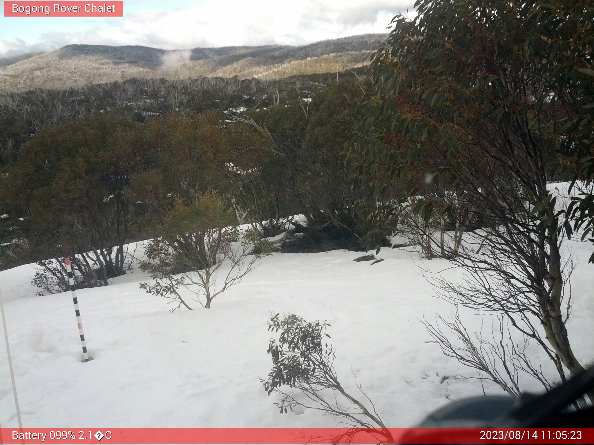 Bogong Web Cam 11:05am Monday 14th of August 2023