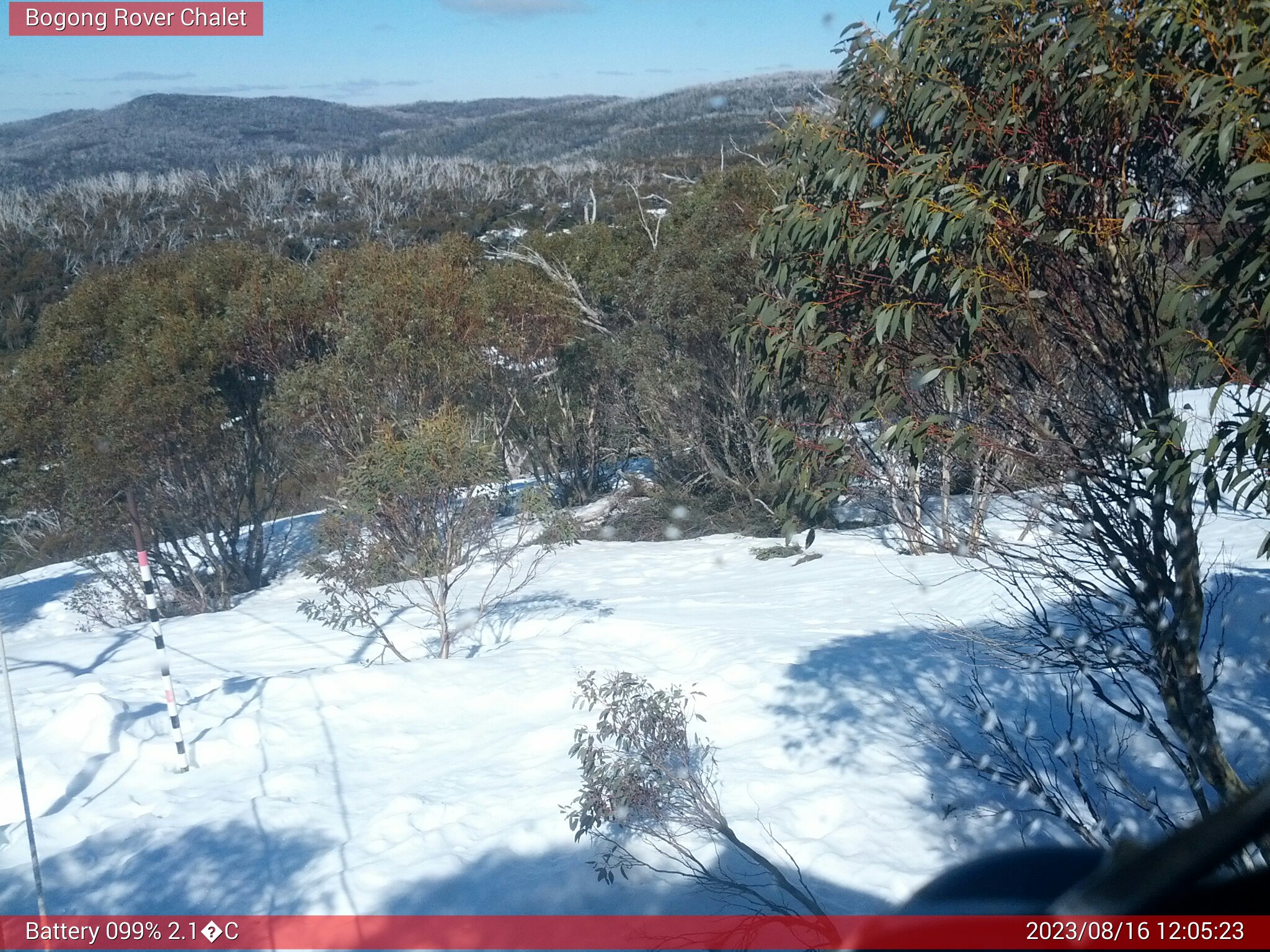 Bogong Web Cam 12:05pm Wednesday 16th of August 2023