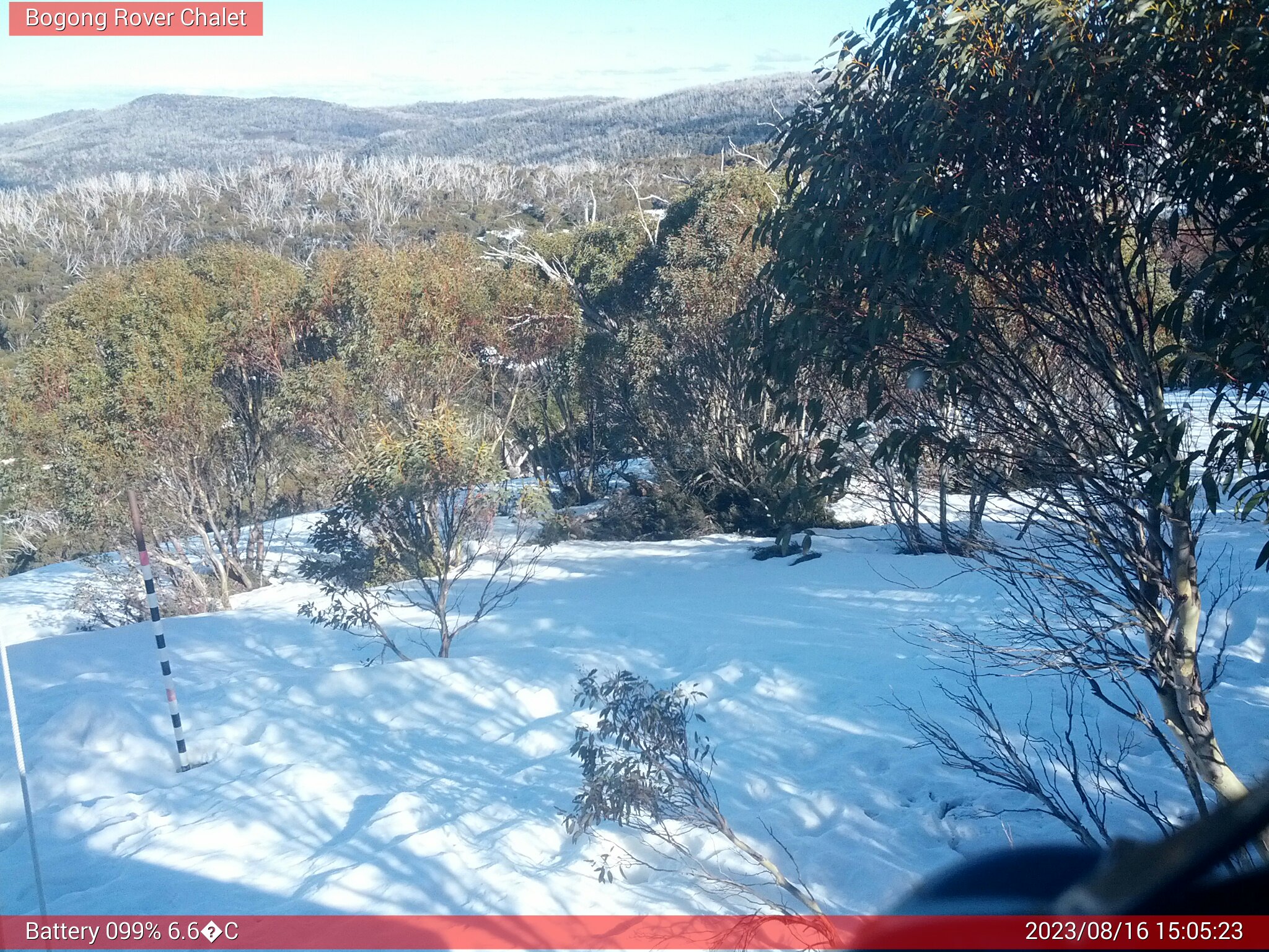 Bogong Web Cam 3:05pm Wednesday 16th of August 2023