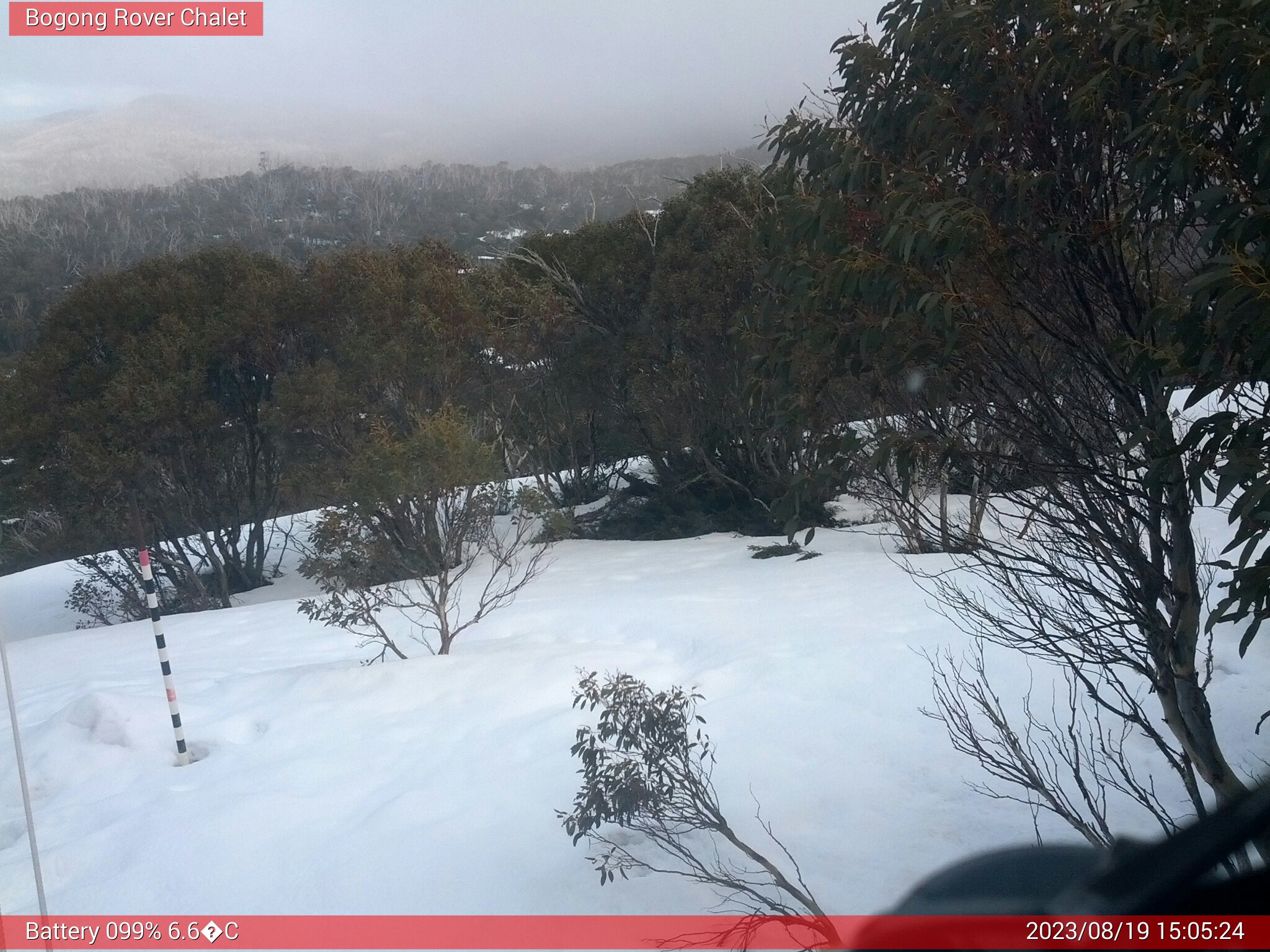 Bogong Web Cam 3:05pm Saturday 19th of August 2023