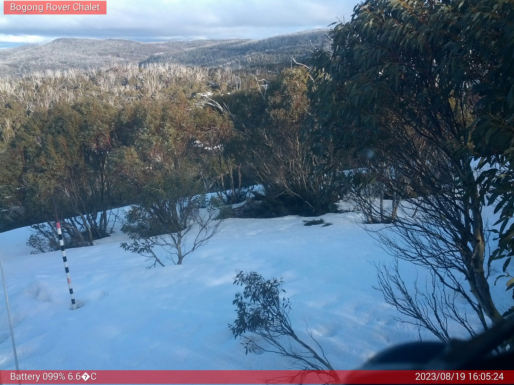 Bogong Web Cam 4:05pm Saturday 19th of August 2023