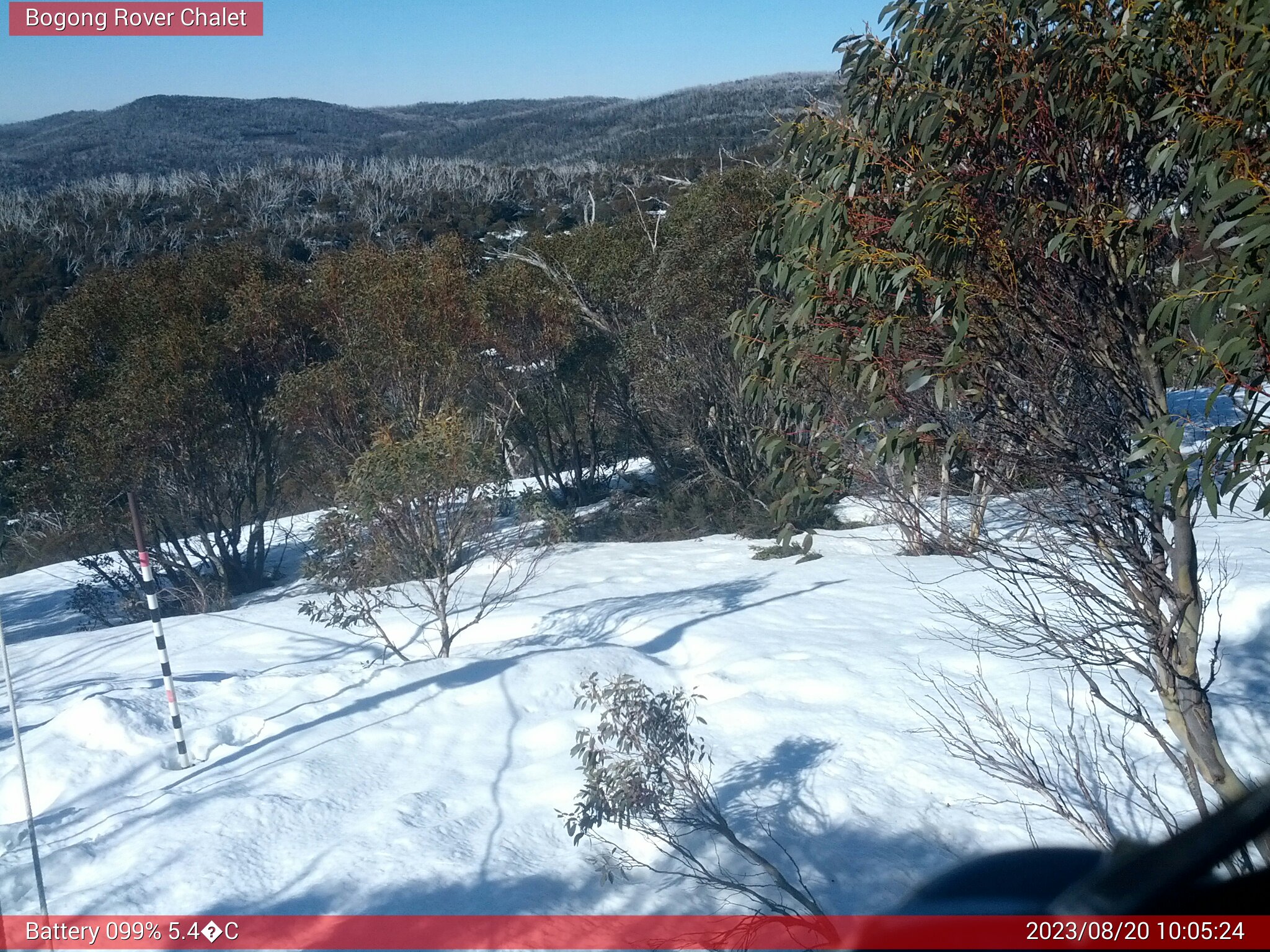 Bogong Web Cam 10:05am Sunday 20th of August 2023