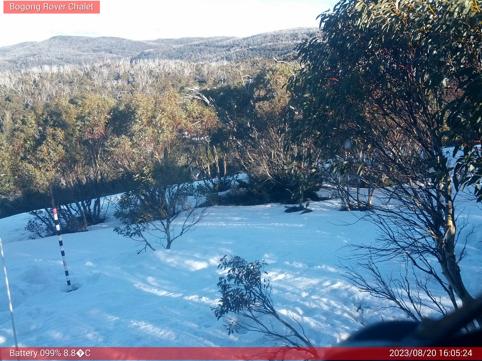 Bogong Web Cam 4:05pm Sunday 20th of August 2023