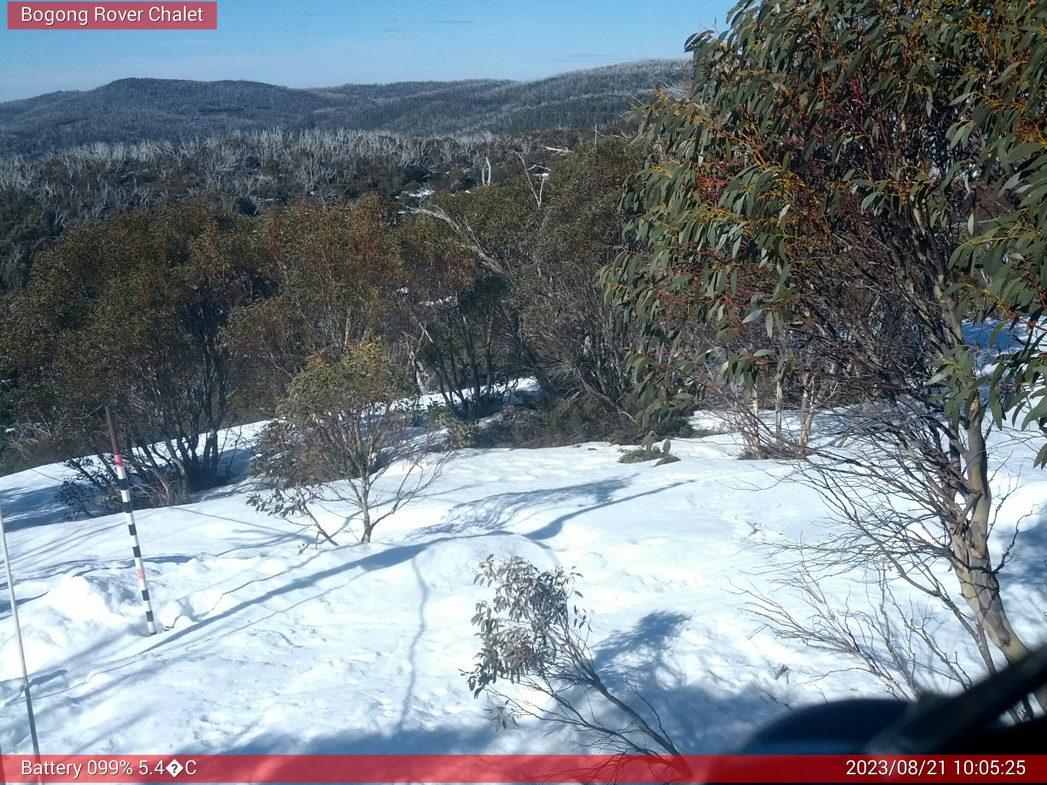 Bogong Web Cam 10:05am Monday 21st of August 2023