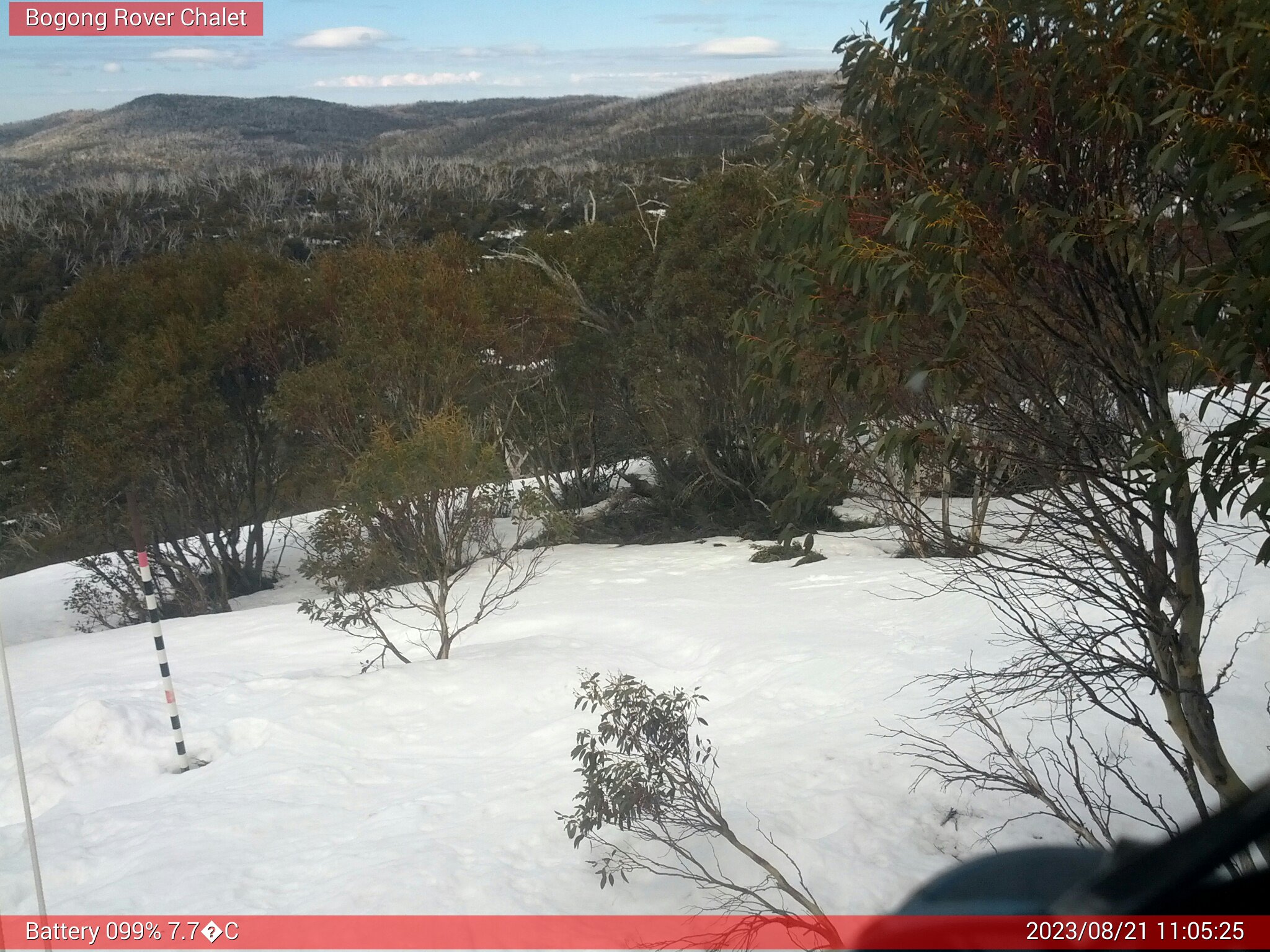 Bogong Web Cam 11:05am Monday 21st of August 2023