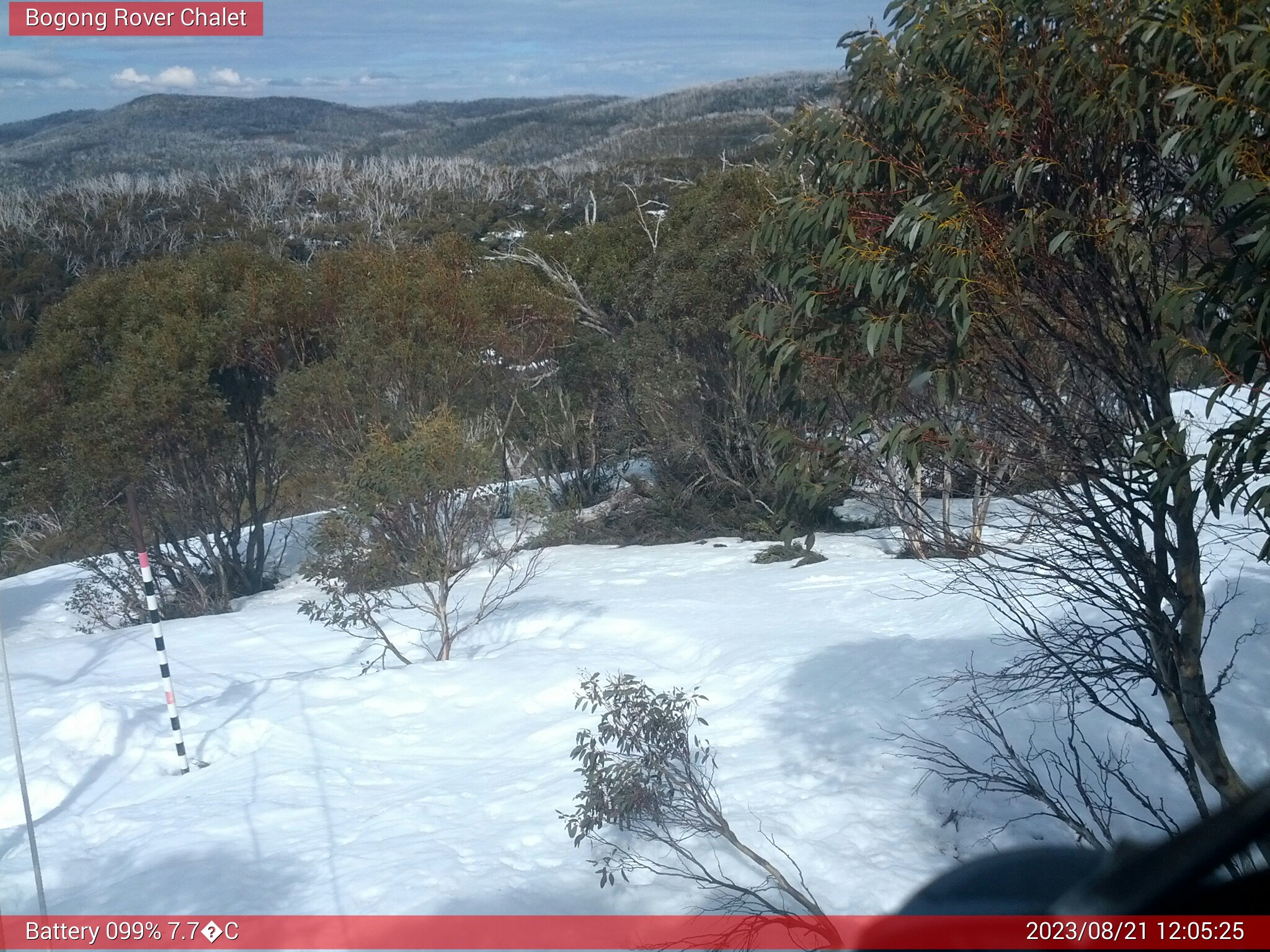 Bogong Web Cam 12:05pm Monday 21st of August 2023