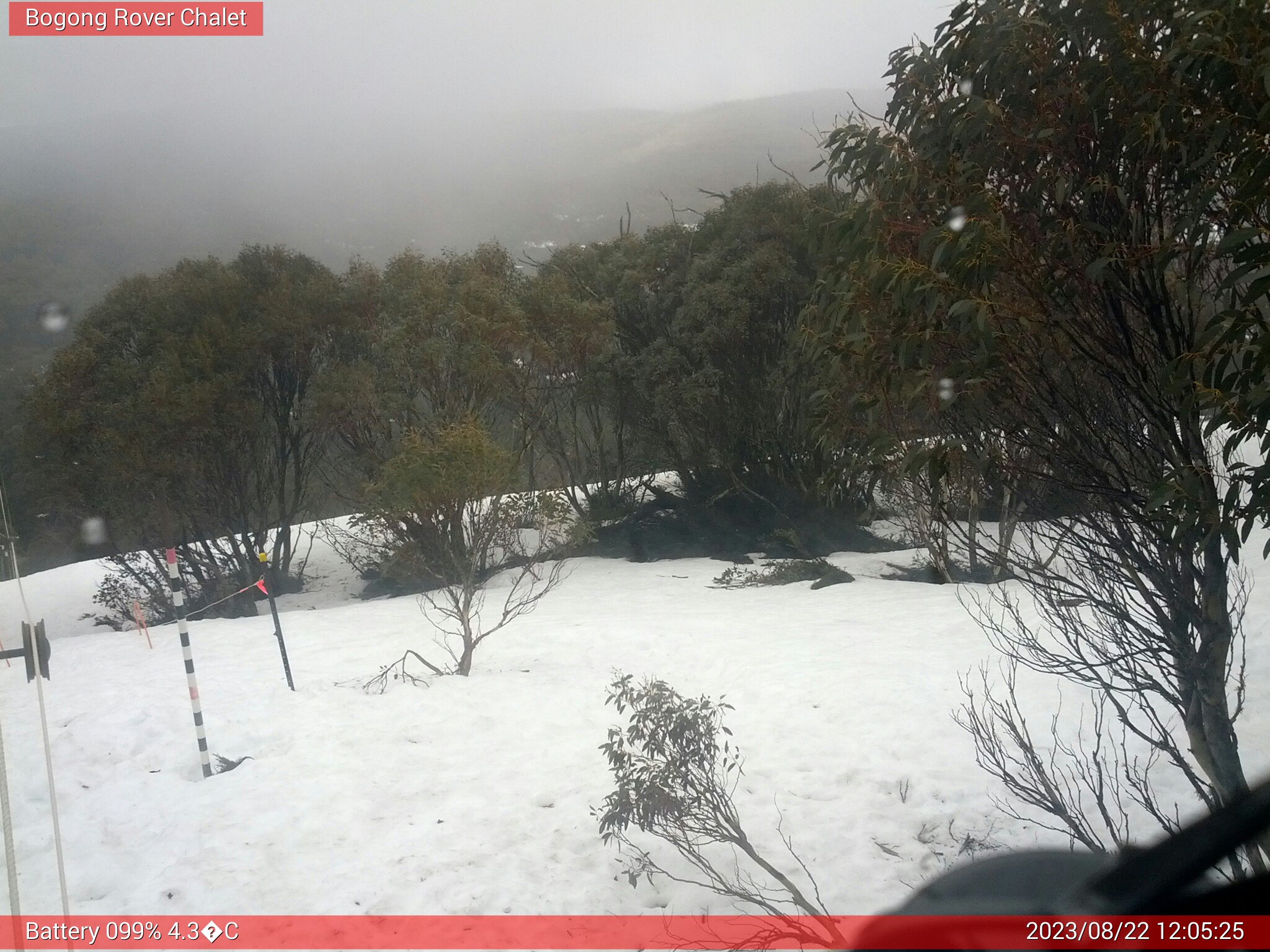 Bogong Web Cam 12:05pm Tuesday 22nd of August 2023