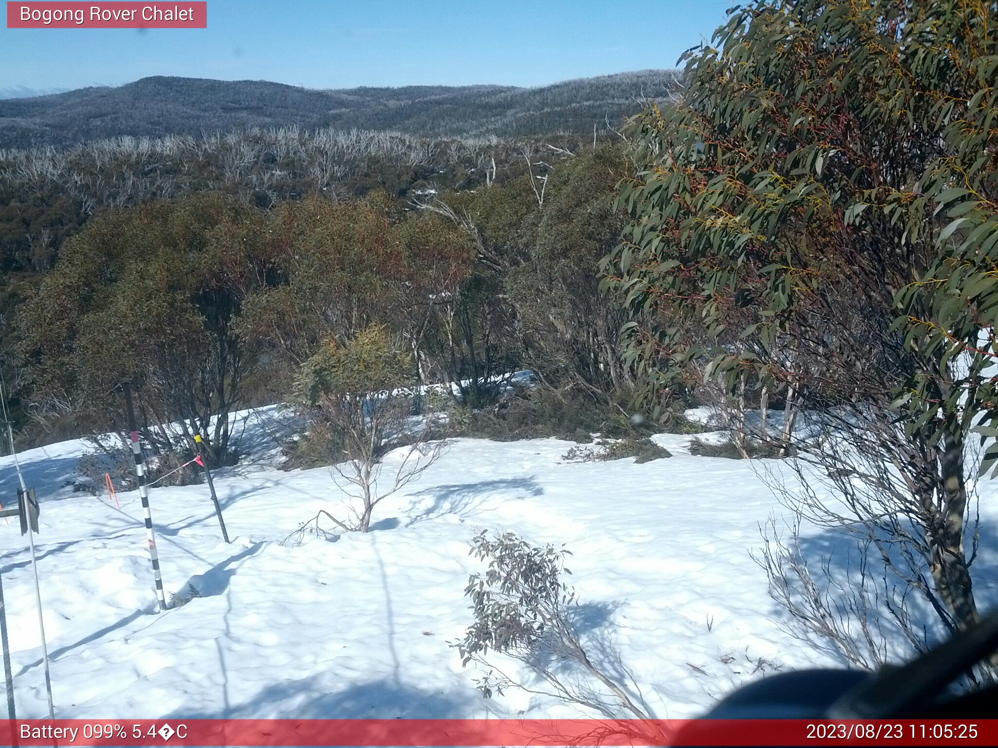 Bogong Web Cam 11:05am Wednesday 23rd of August 2023