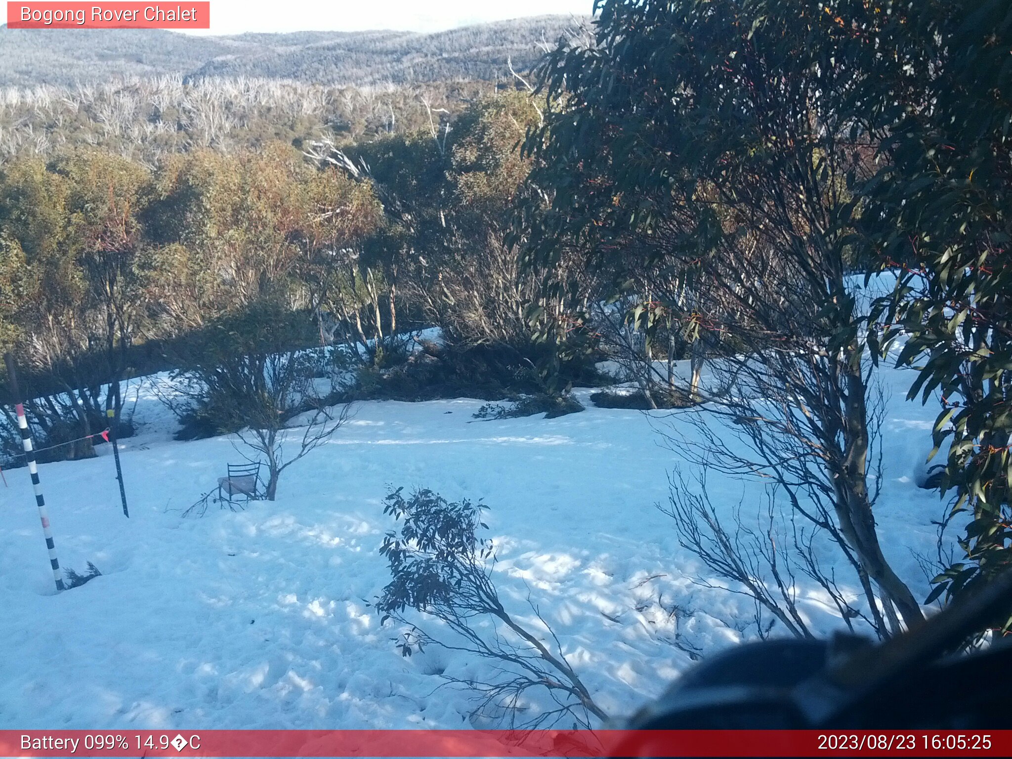 Bogong Web Cam 4:05pm Wednesday 23rd of August 2023