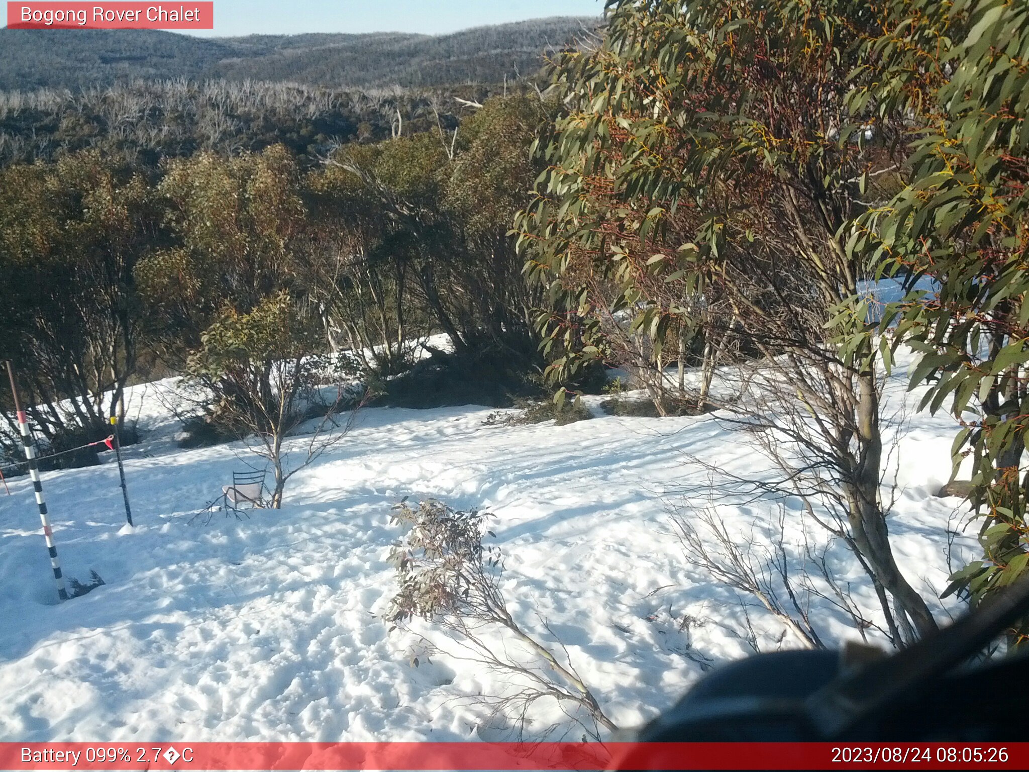 Bogong Web Cam 8:05am Thursday 24th of August 2023