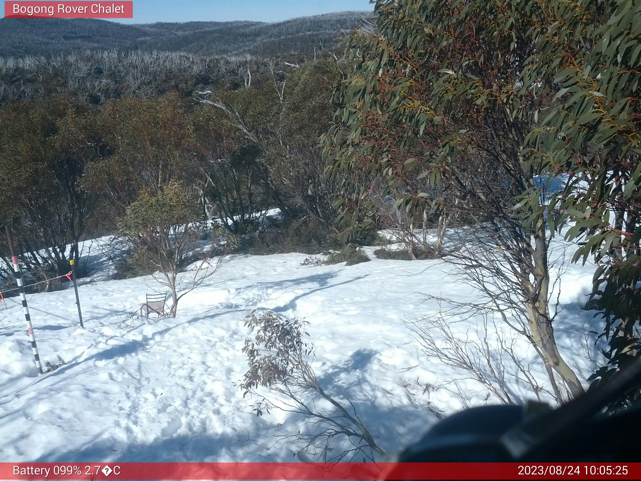 Bogong Web Cam 10:05am Thursday 24th of August 2023