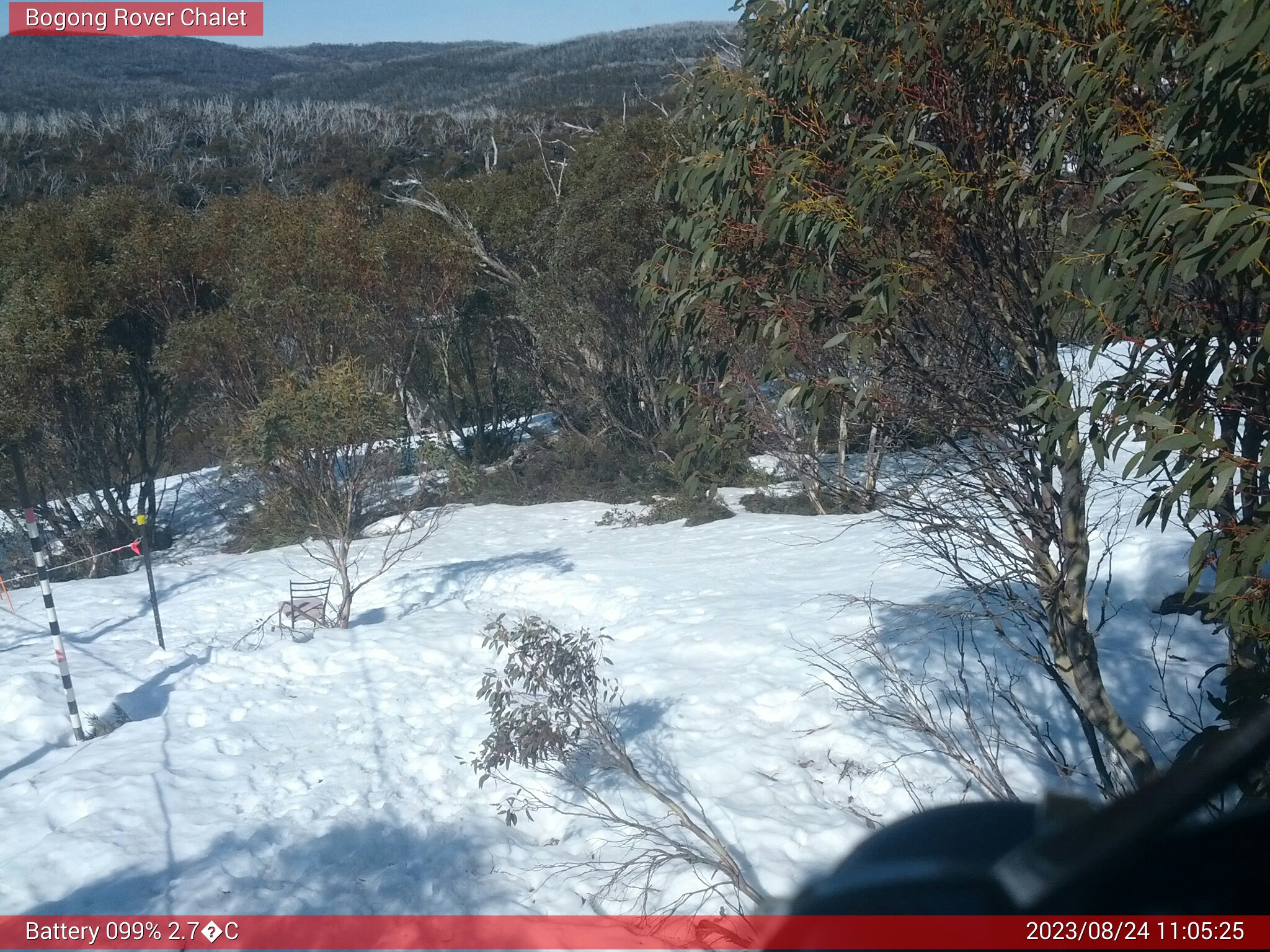 Bogong Web Cam 11:05am Thursday 24th of August 2023