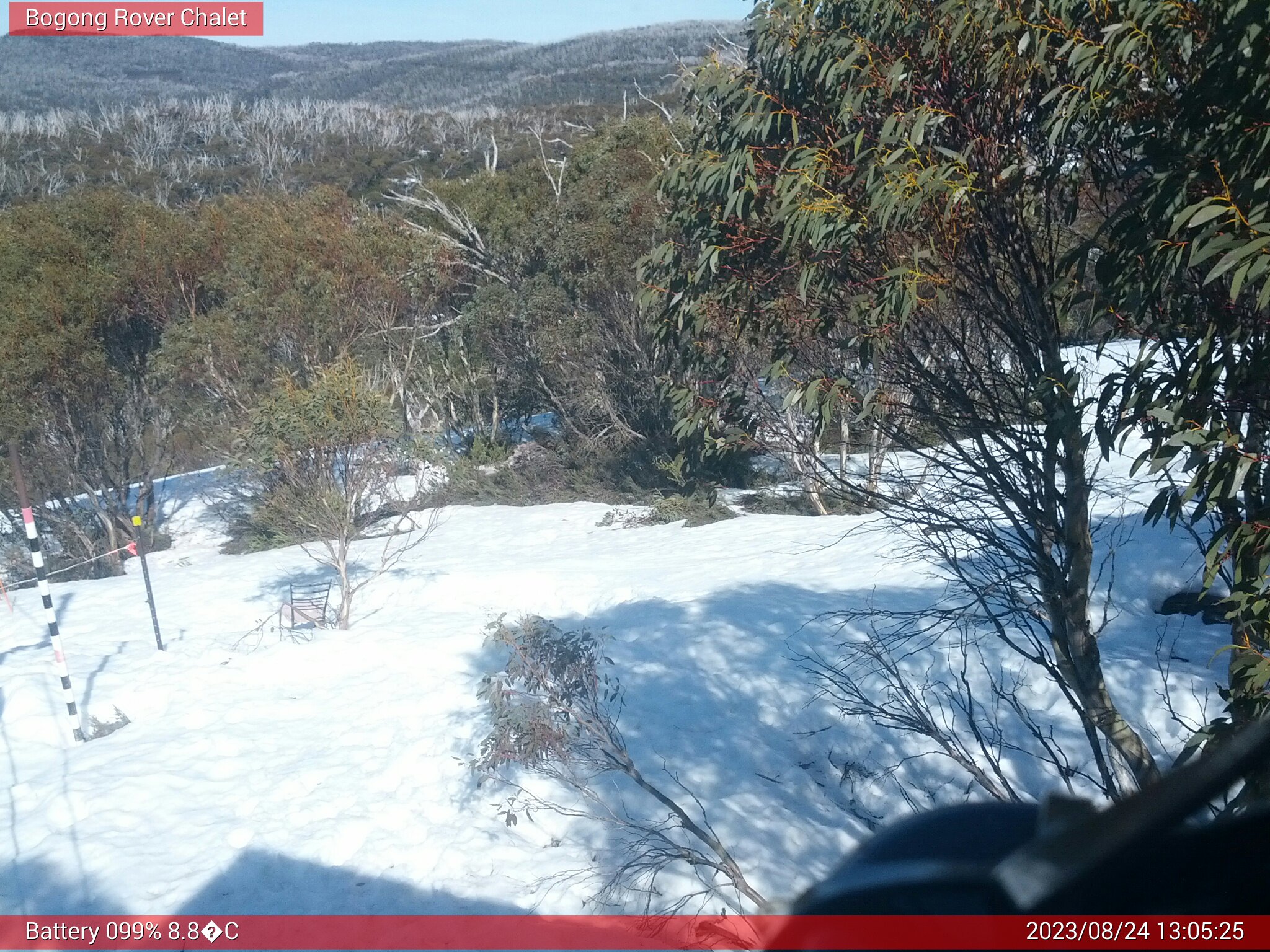 Bogong Web Cam 1:05pm Thursday 24th of August 2023