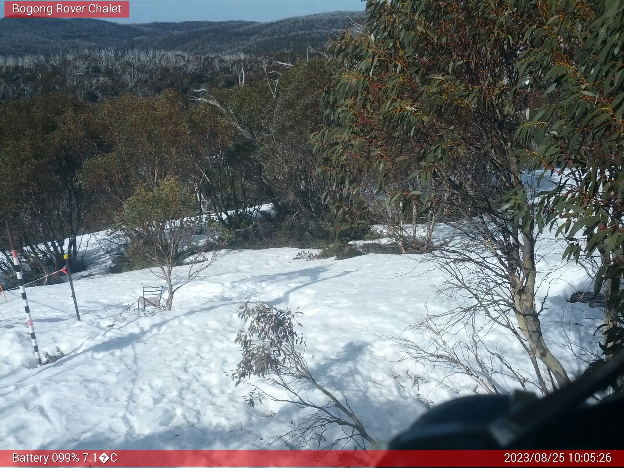 Bogong Web Cam 10:05am Friday 25th of August 2023