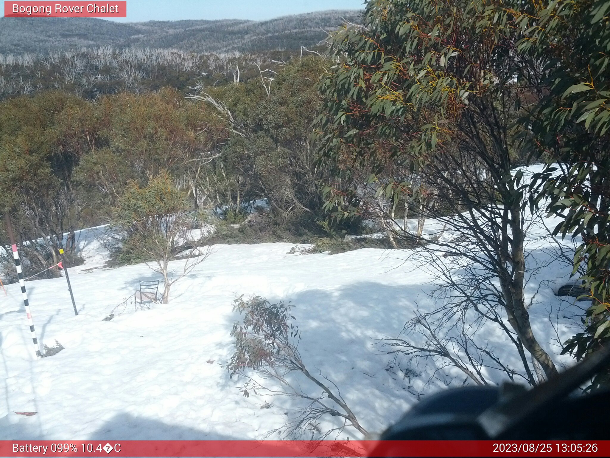 Bogong Web Cam 1:05pm Friday 25th of August 2023