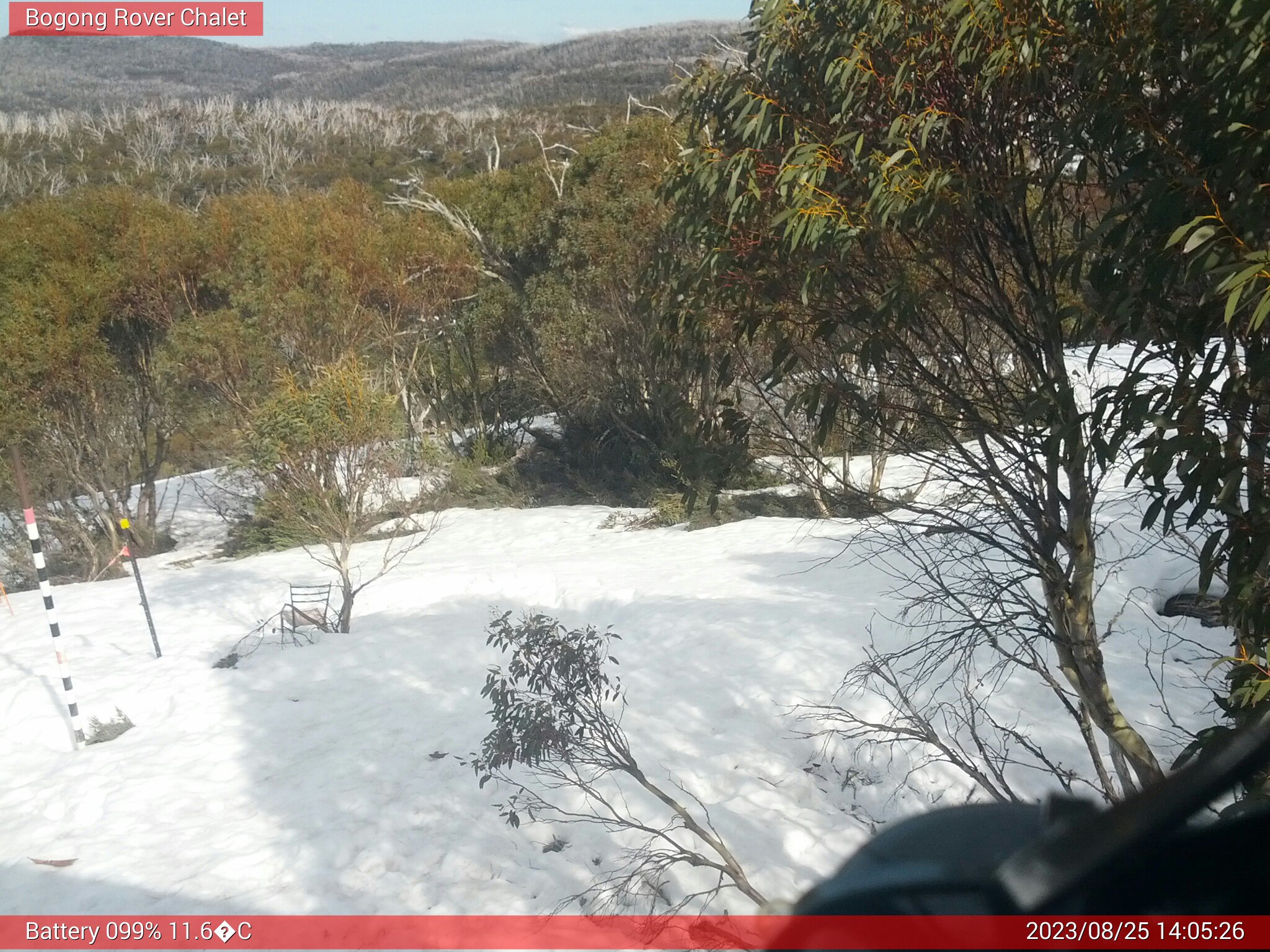 Bogong Web Cam 2:05pm Friday 25th of August 2023