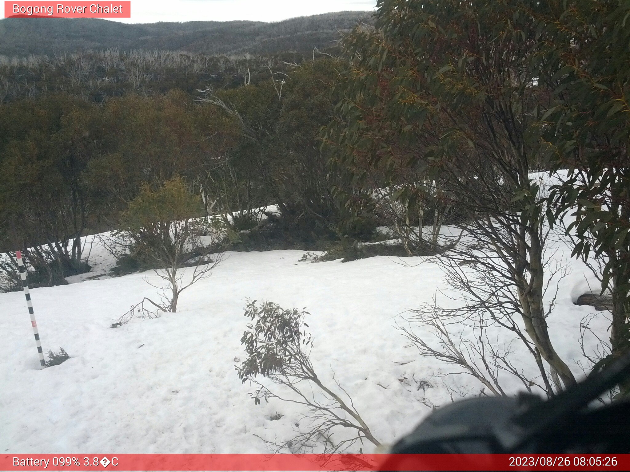 Bogong Web Cam 8:05am Saturday 26th of August 2023